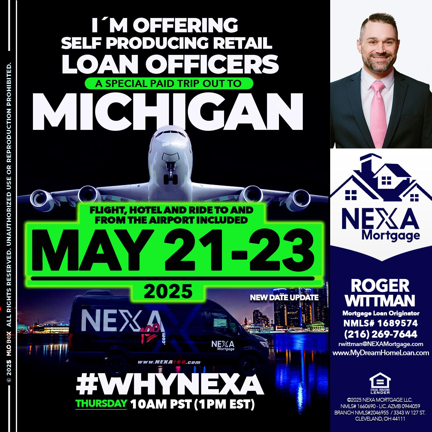 MICHIGAN TRIP - Roger Wittman -Mortgage Loan Originator