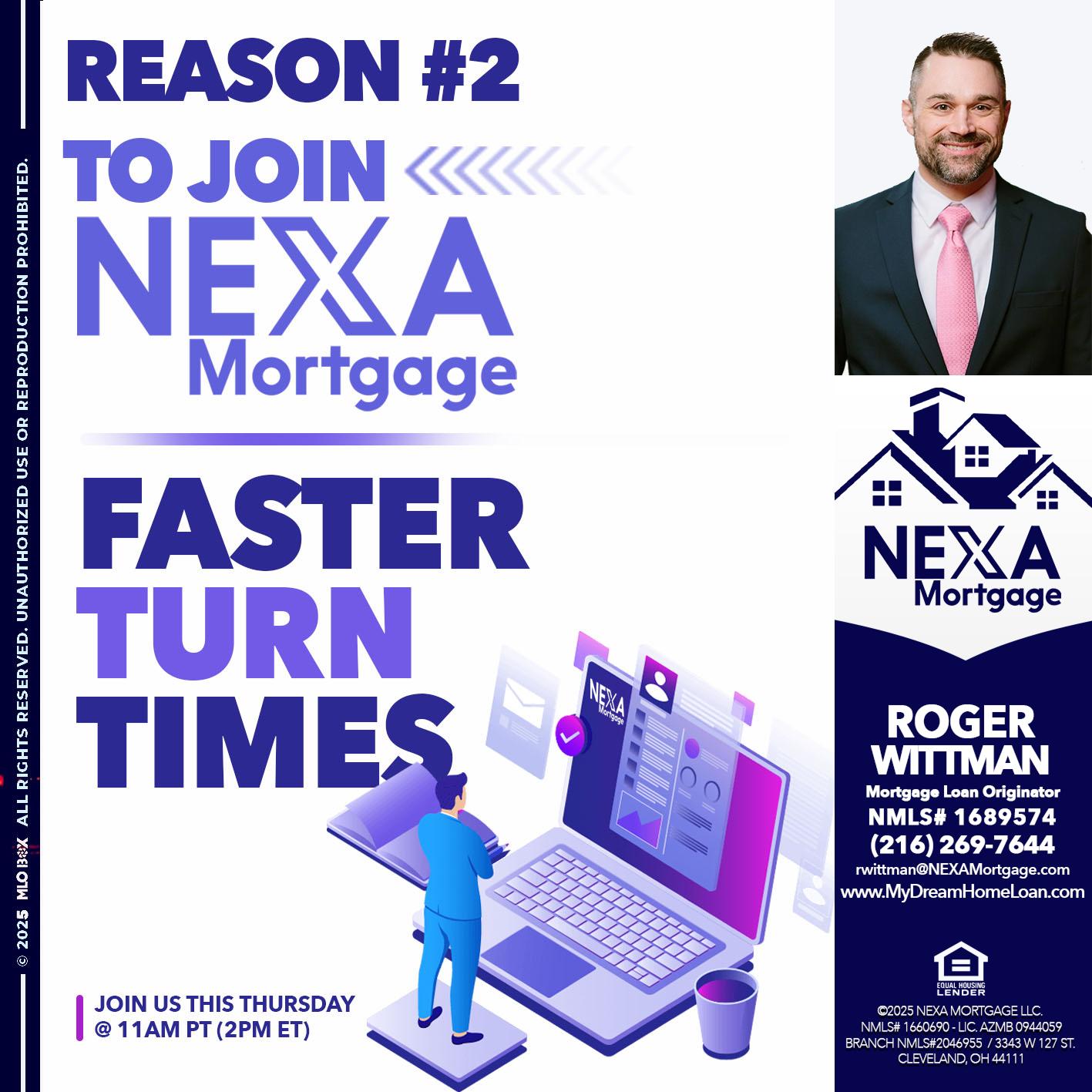 REASON 2 - Roger Wittman -Mortgage Loan Originator