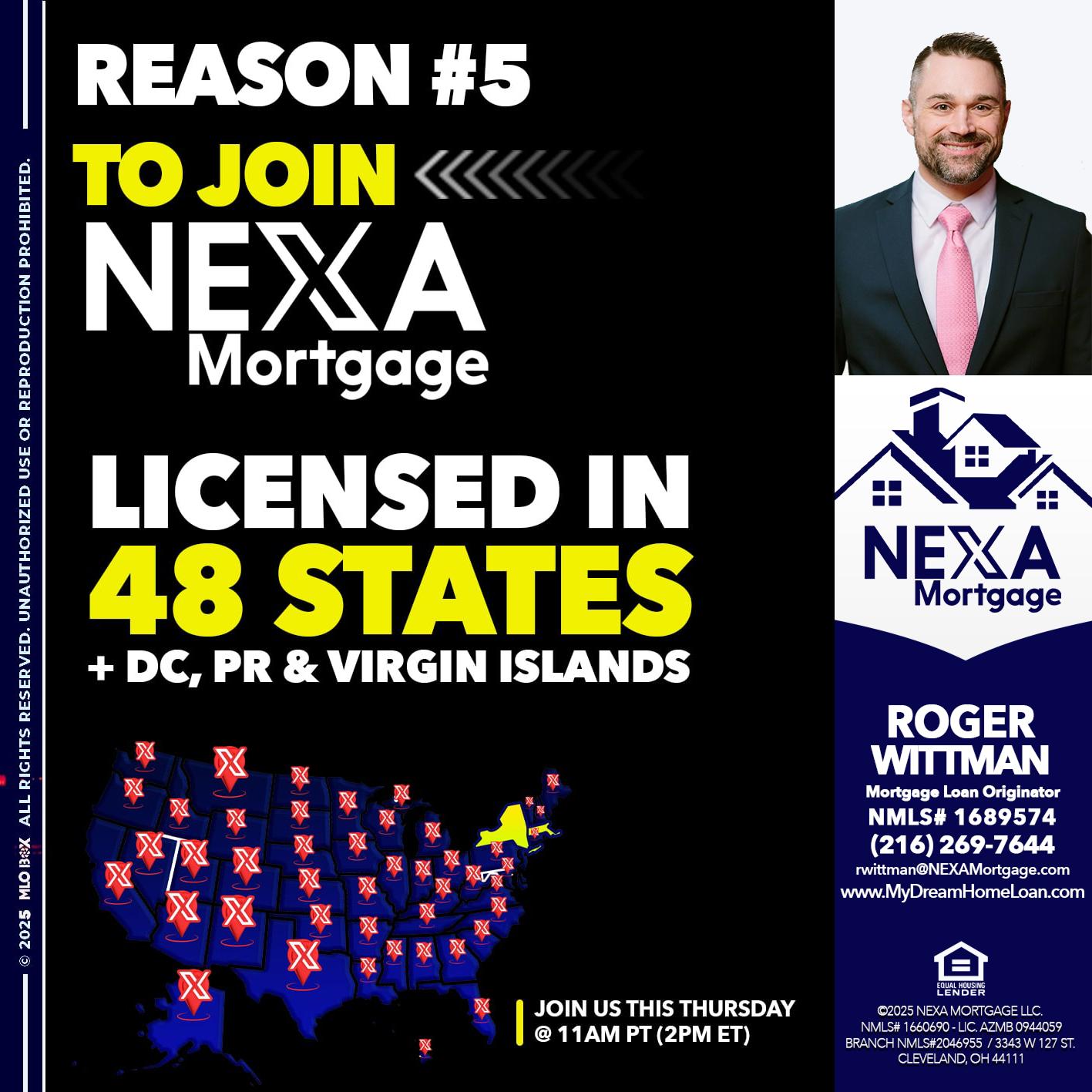 REASON 5 - Roger Wittman -Mortgage Loan Originator