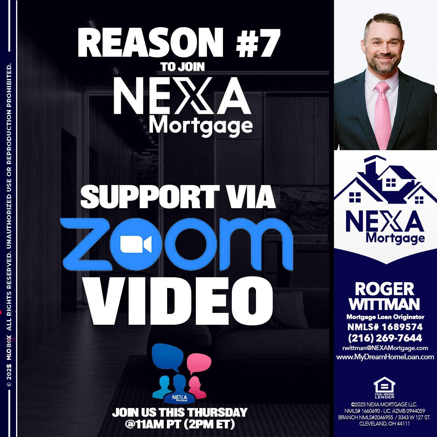 REASON 7 - Roger Wittman -Mortgage Loan Originator