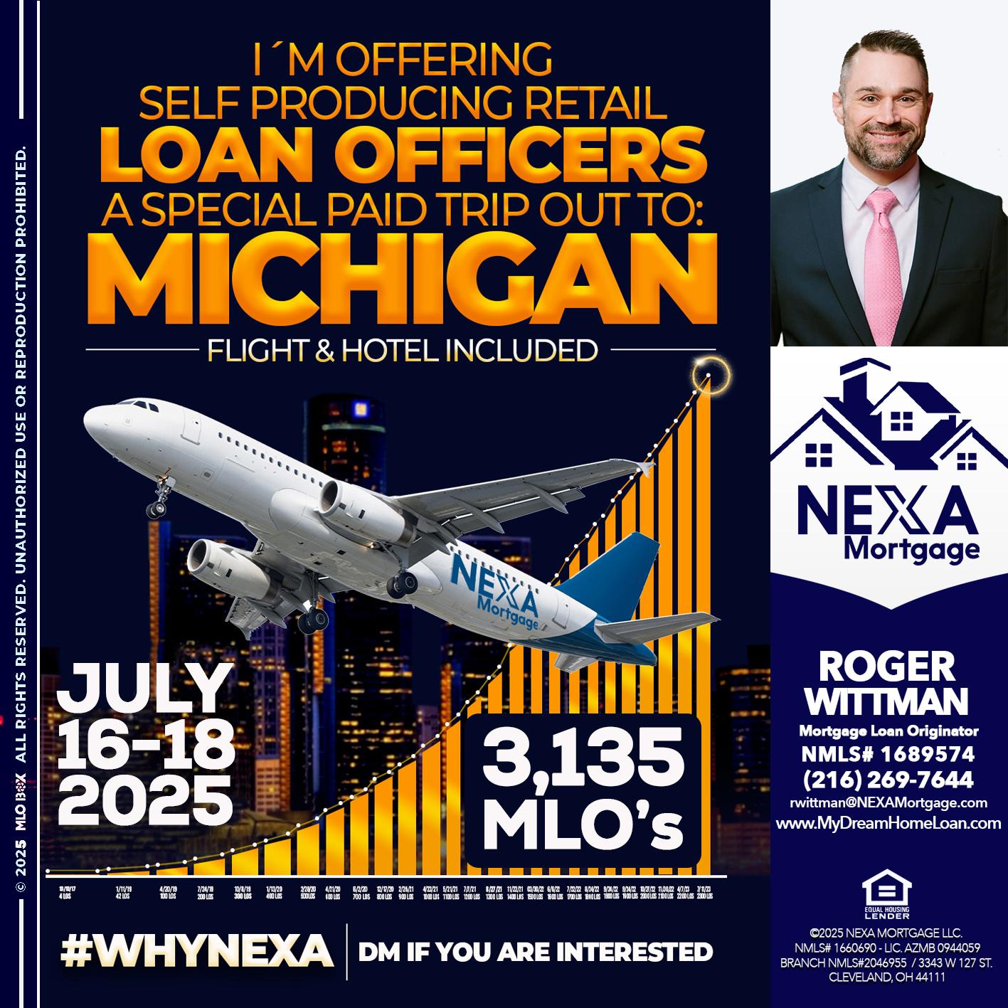 MICHIGAN TRIP - Roger Wittman -Mortgage Loan Originator