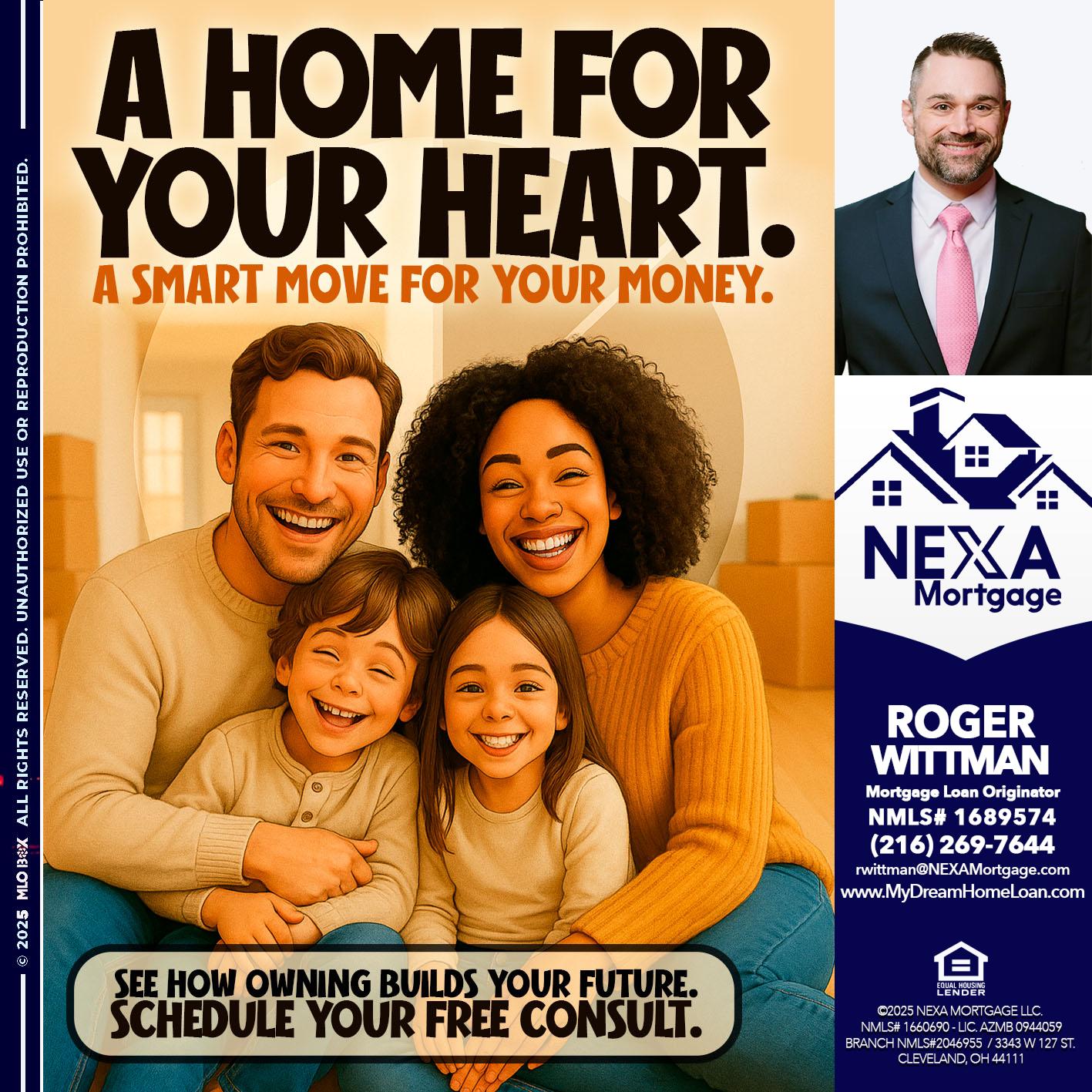 A HOME FOR - Roger Wittman -Mortgage Loan Originator