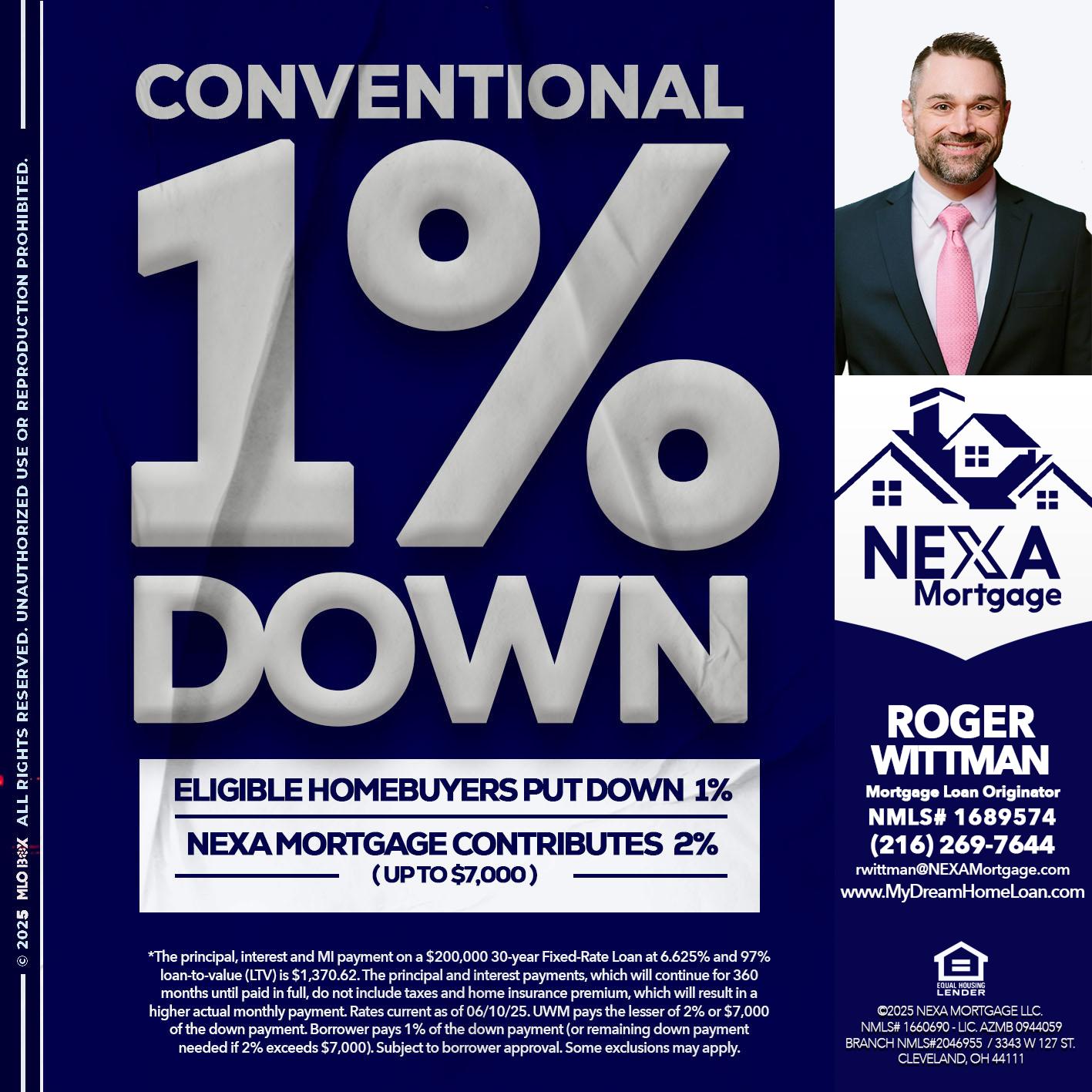 CONVENTIONAL - Roger Wittman -Mortgage Loan Originator