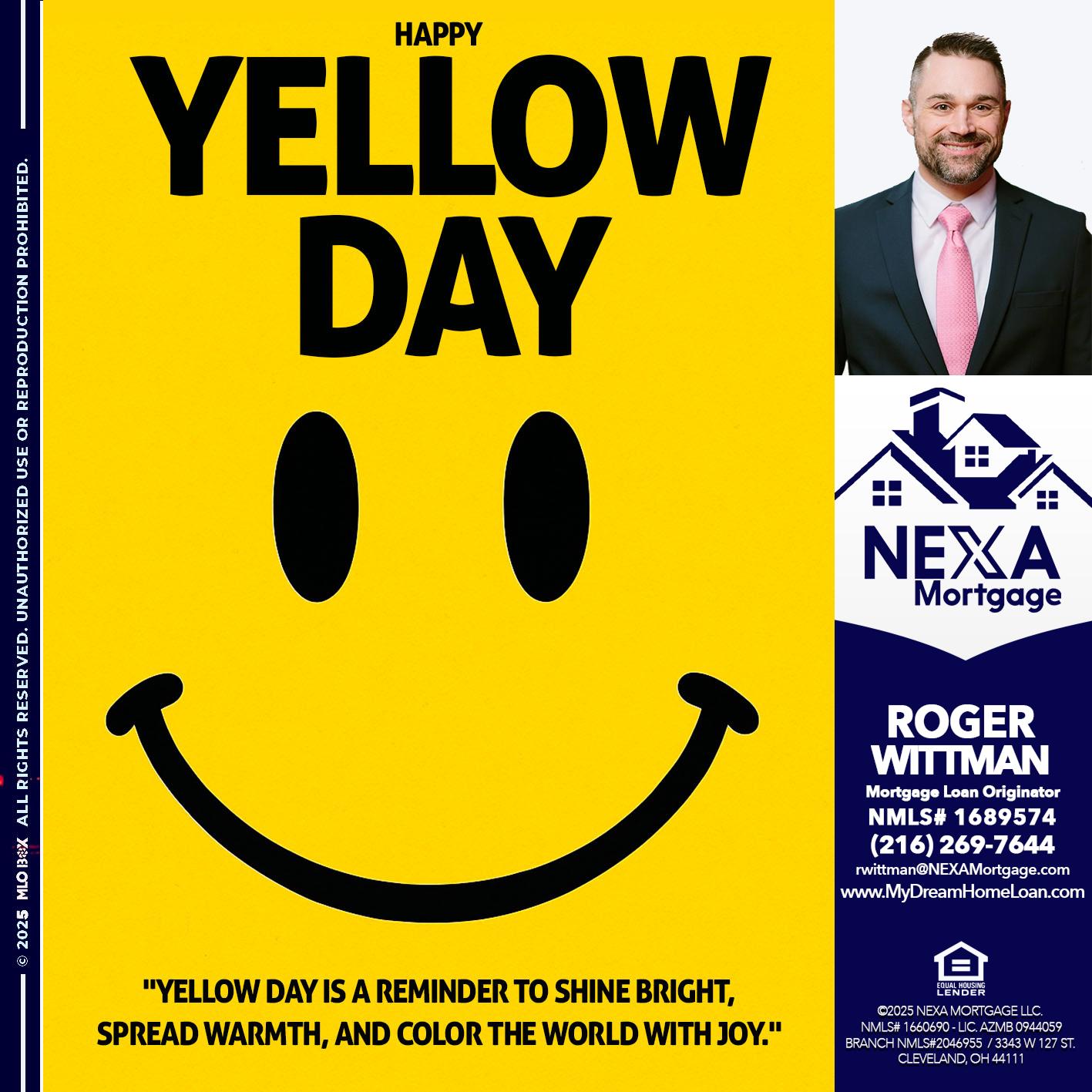 YELLOW DAY - Roger Wittman -Mortgage Loan Originator