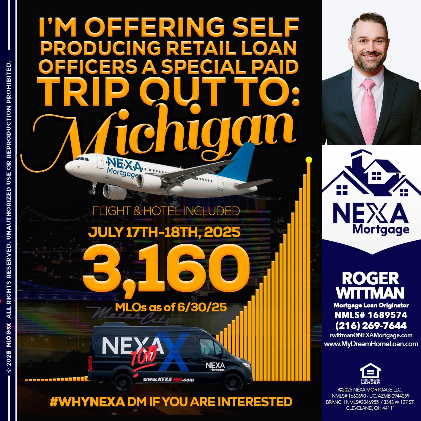 MICHIGAN TRIP - Roger Wittman -Mortgage Loan Originator