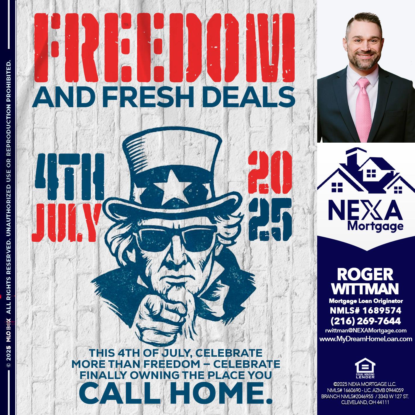 FREEDOM - Roger Wittman -Mortgage Loan Originator