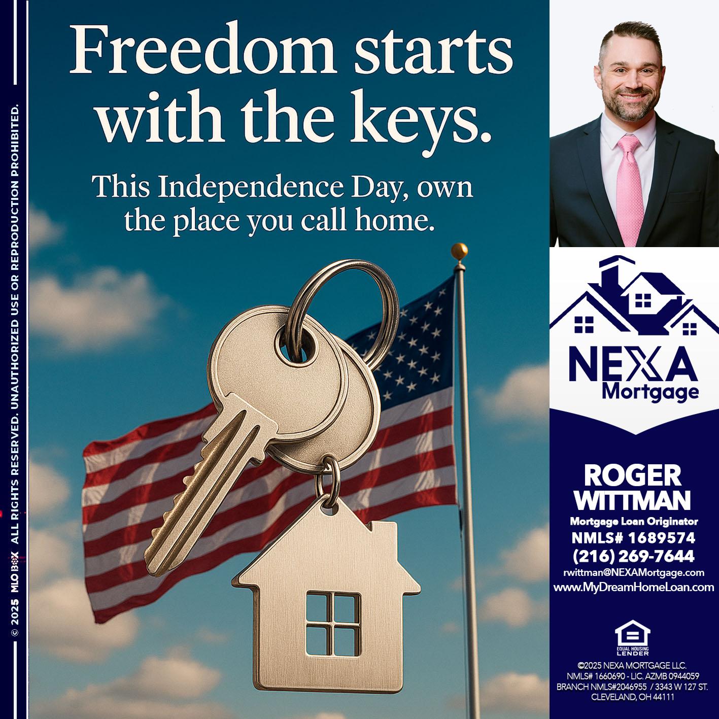 FREEDOM STARTS - Roger Wittman -Mortgage Loan Originator