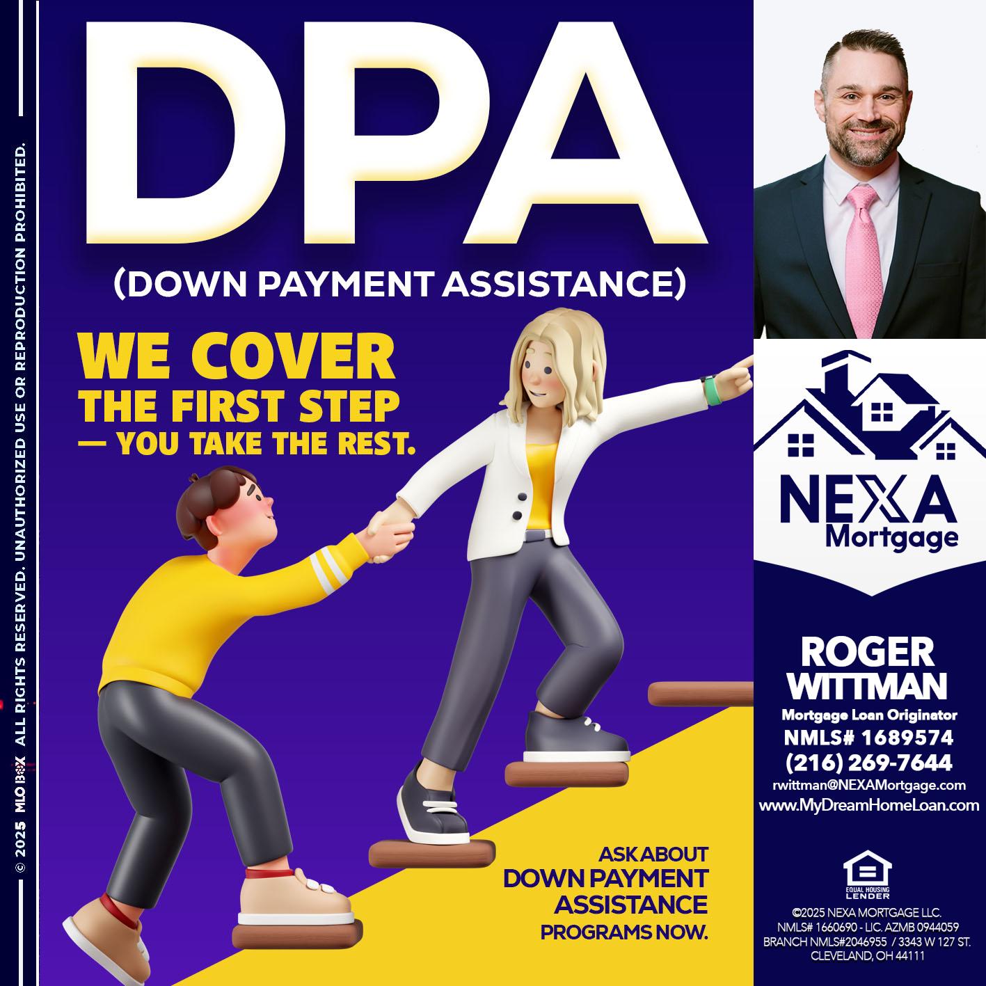 DPA LOANS - Roger Wittman -Mortgage Loan Originator