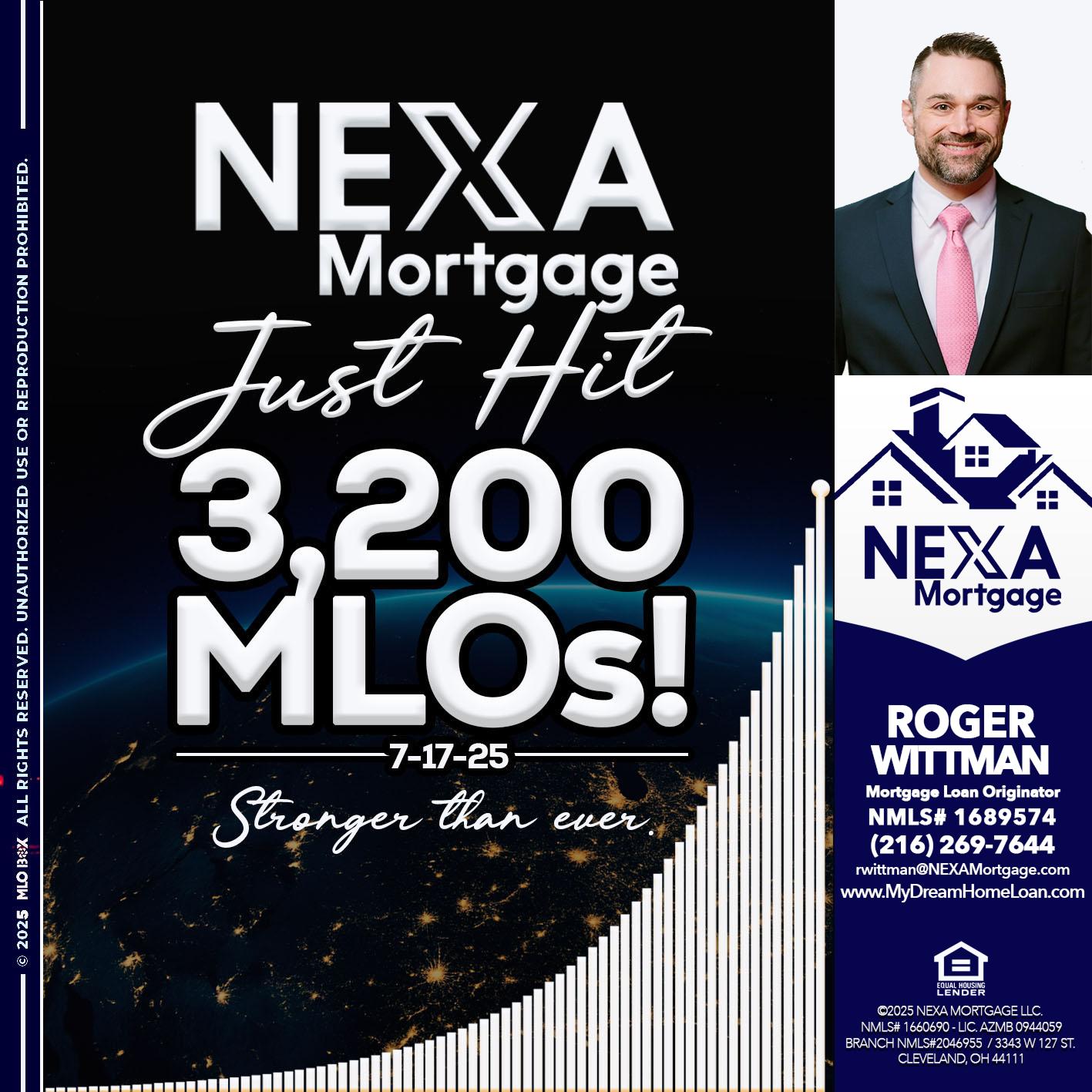 3200 MLOs - Roger Wittman -Mortgage Loan Originator