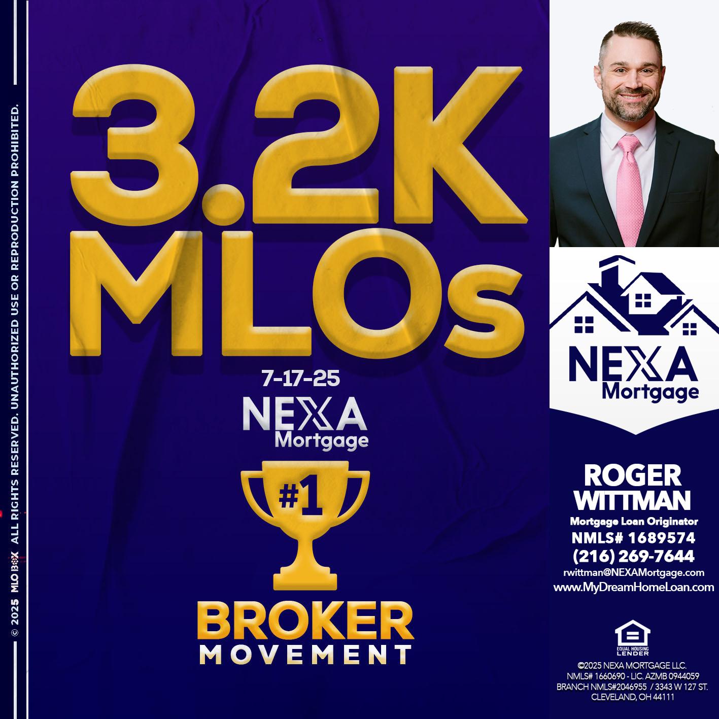 3.2K MLOs - Roger Wittman -Mortgage Loan Originator