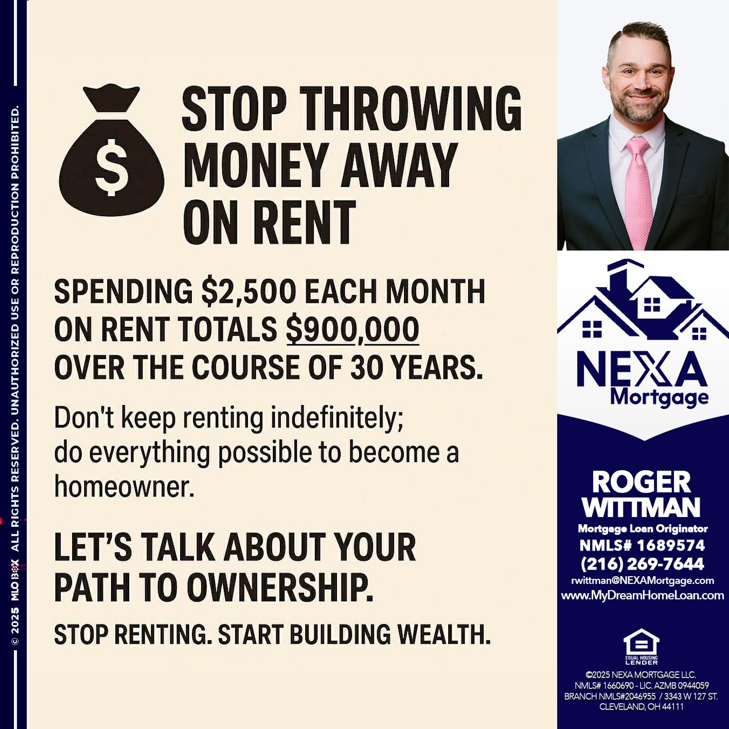 STOP THROWING - Roger Wittman -Mortgage Loan Originator