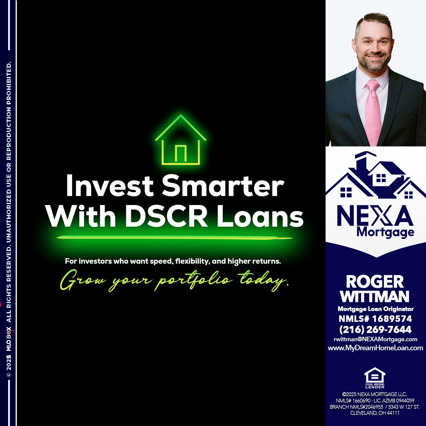 invest smarter - Roger Wittman -Mortgage Loan Originator