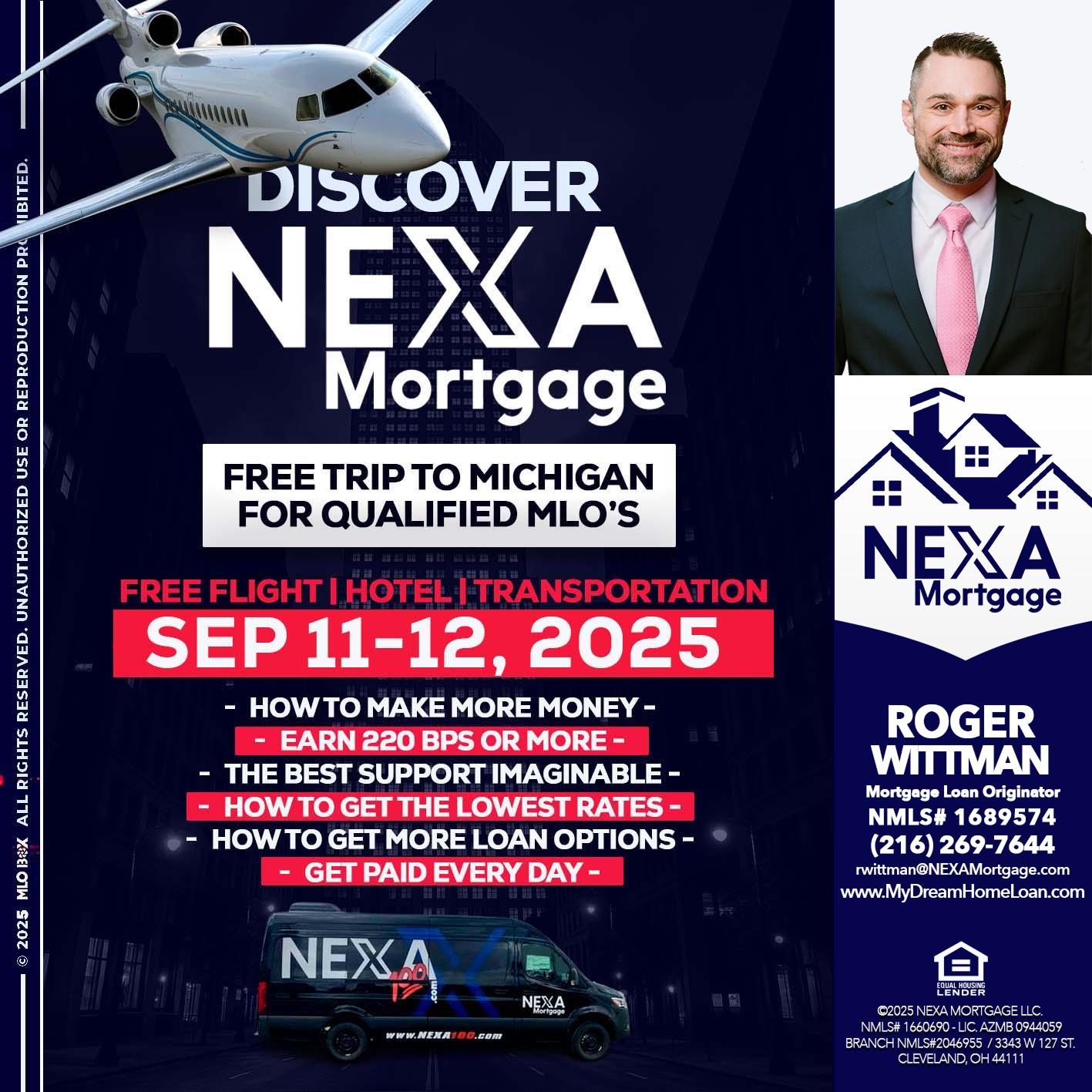 DISCOVER NEXA MORTGAGE - Roger Wittman -Mortgage Loan Originator