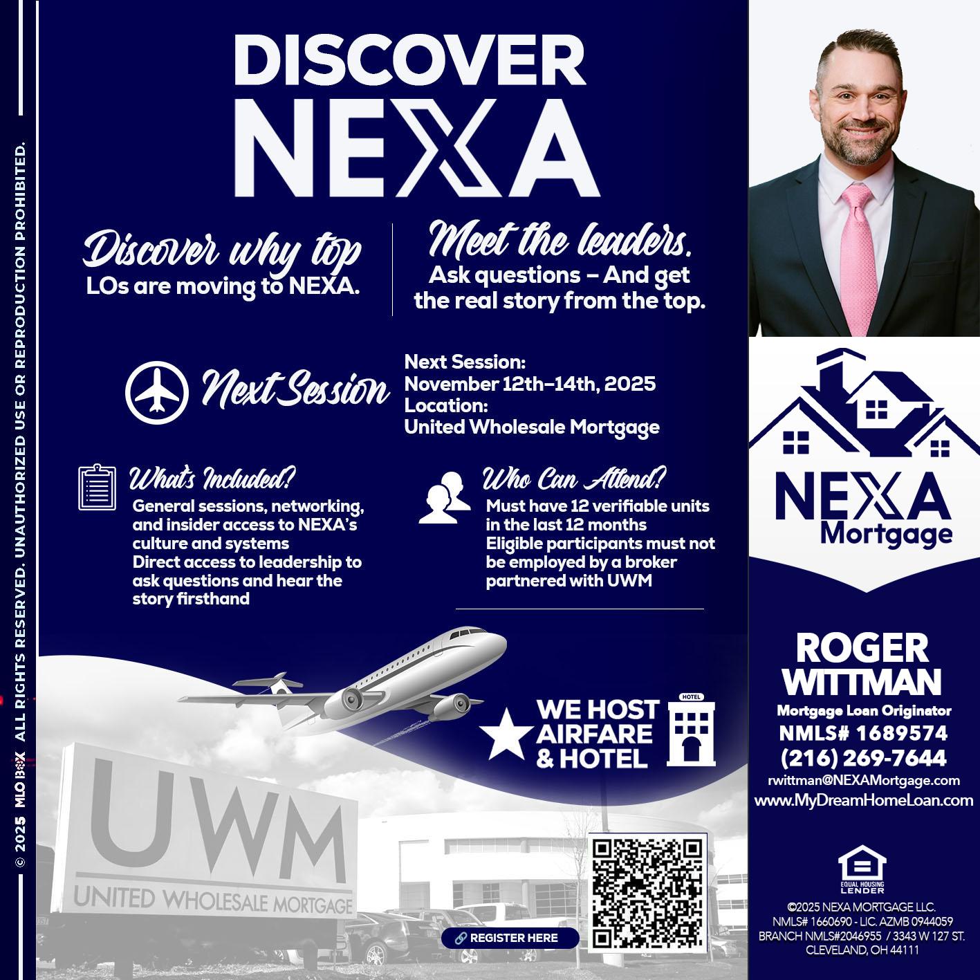 DISCOVER NEXA - Roger Wittman -Mortgage Loan Originator