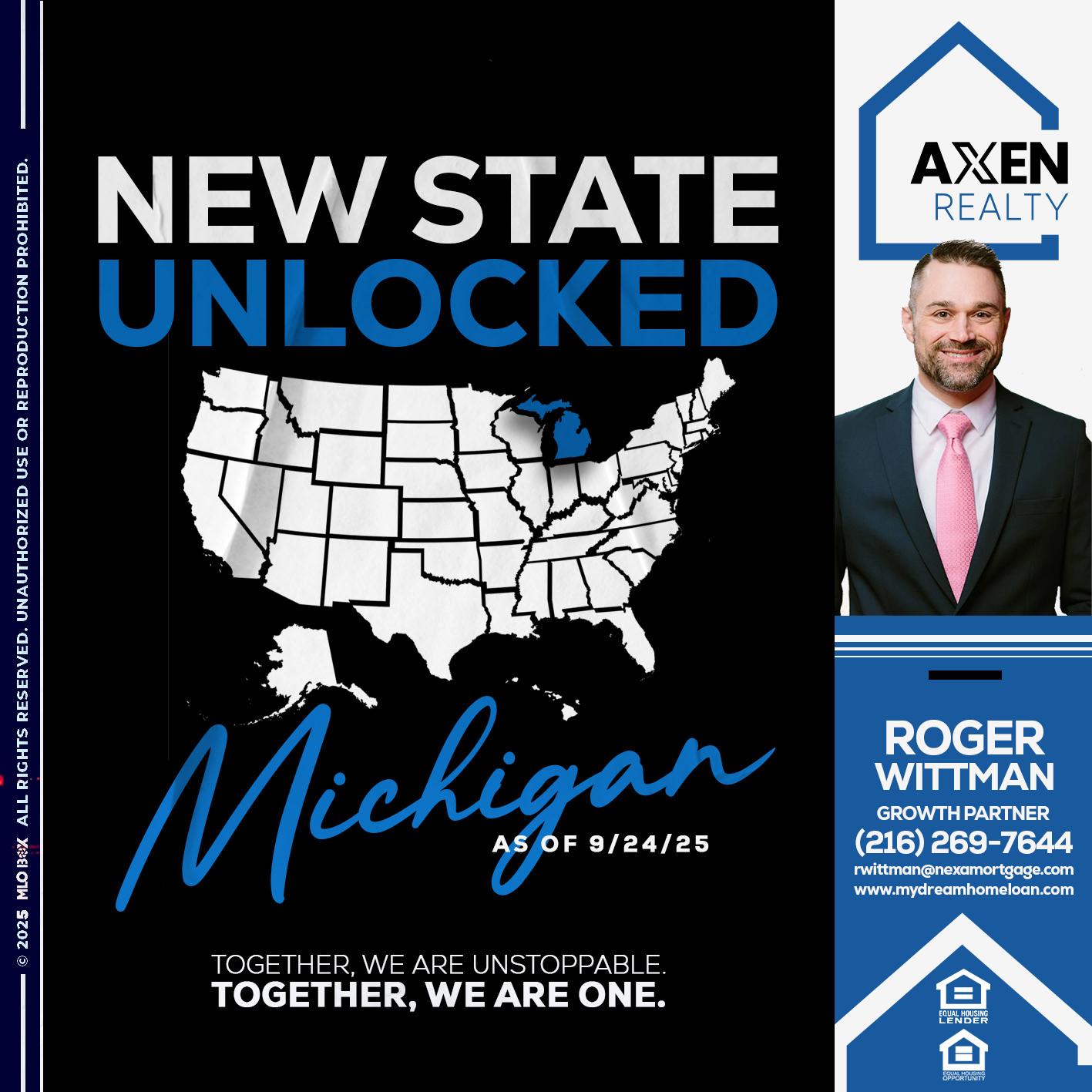 MICHIGAN UNLOCKED - Roger Wittman -Mortgage Loan Originator
