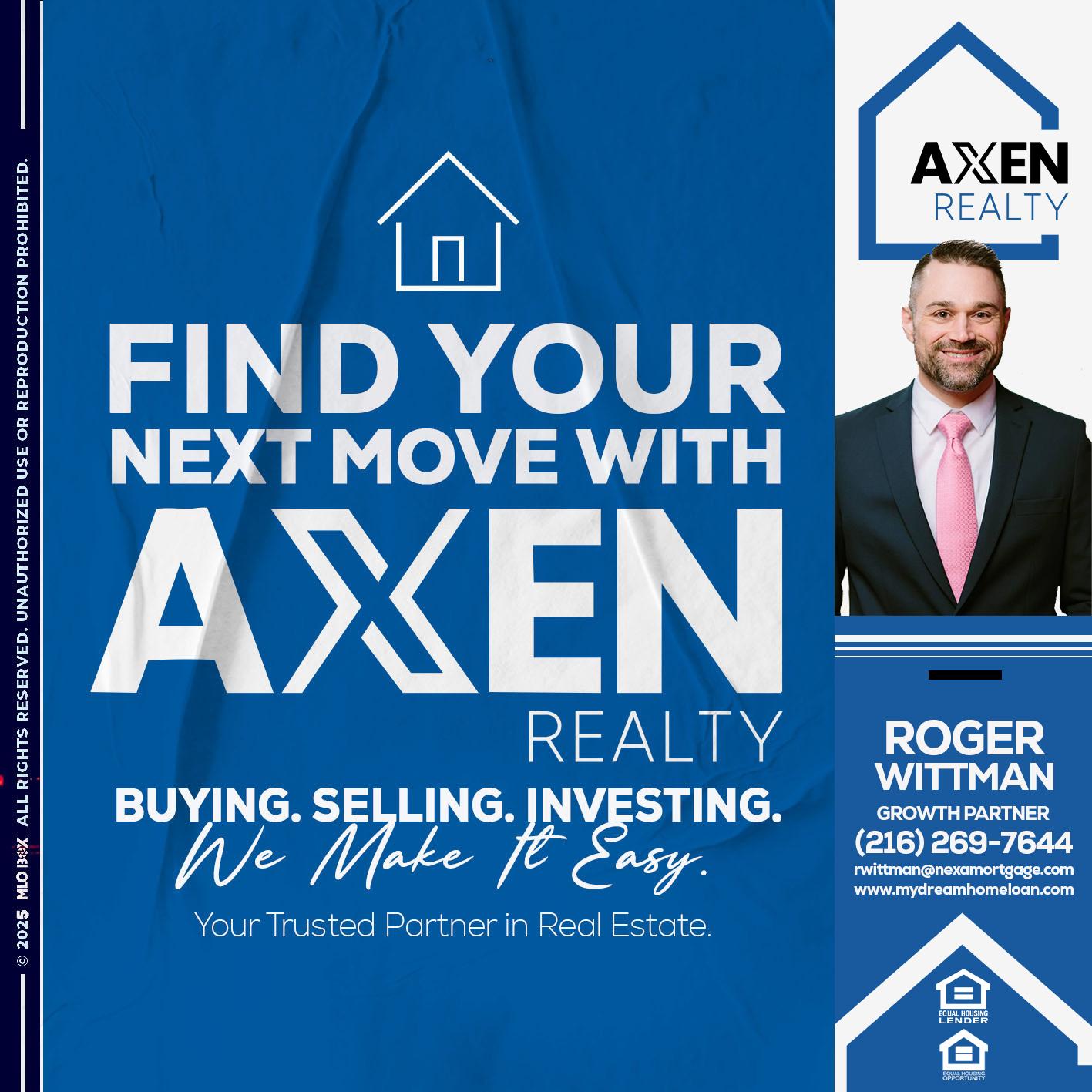 FIND YOUR - Roger Wittman -Mortgage Loan Originator