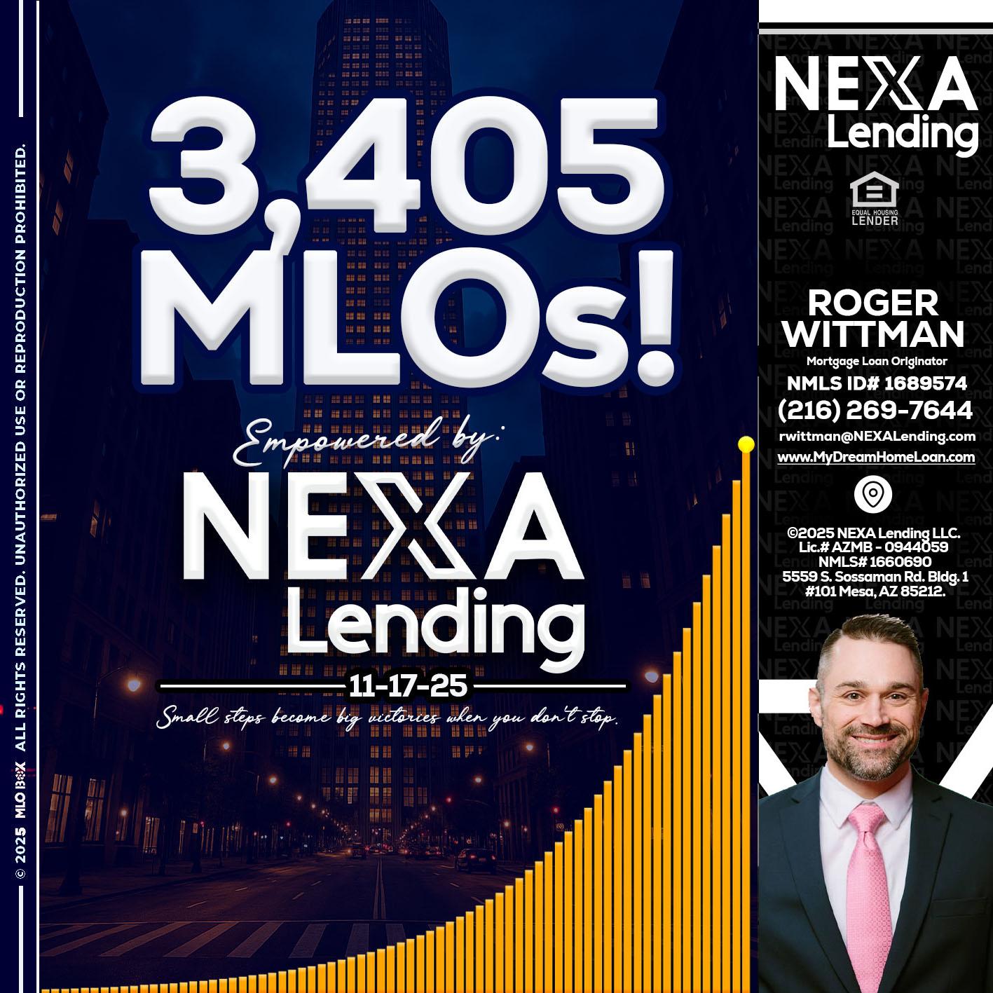 3405 MLOs - Roger Wittman -Mortgage Loan Originator