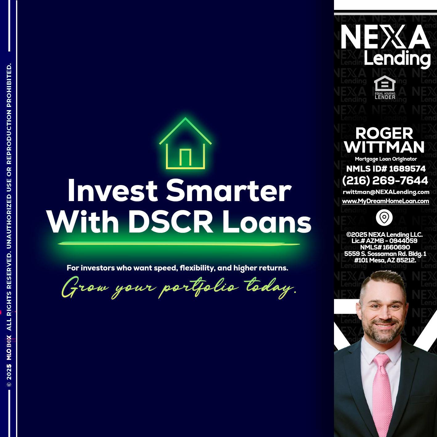 DSCR - Roger Wittman -Mortgage Loan Originator
