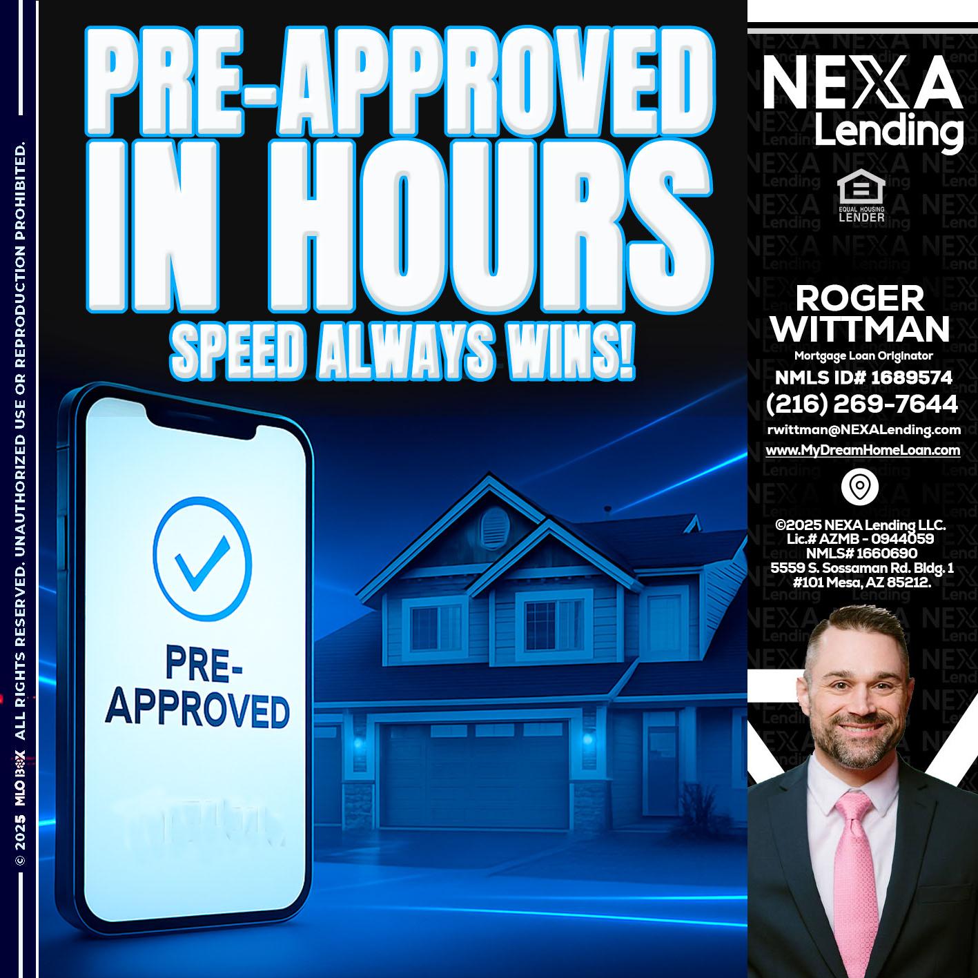 PRE - Roger Wittman -Mortgage Loan Originator