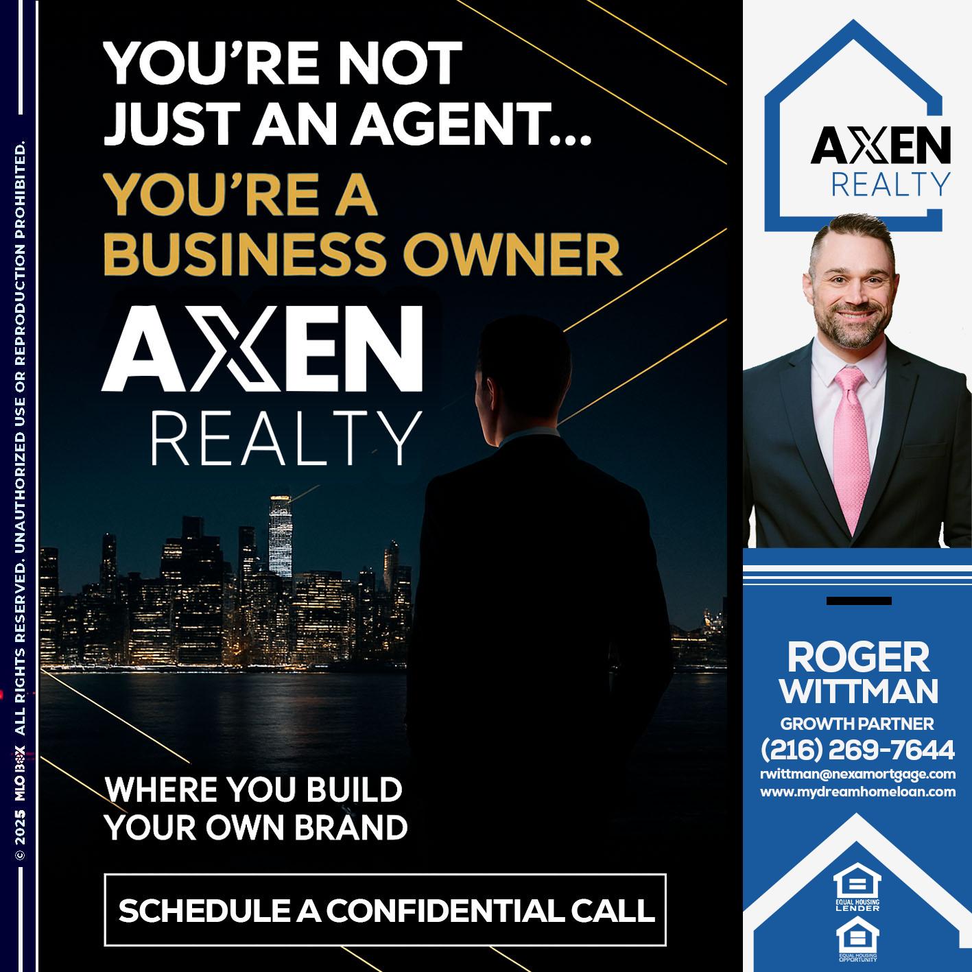 YOU'RE NOT - Roger Wittman -Mortgage Loan Originator