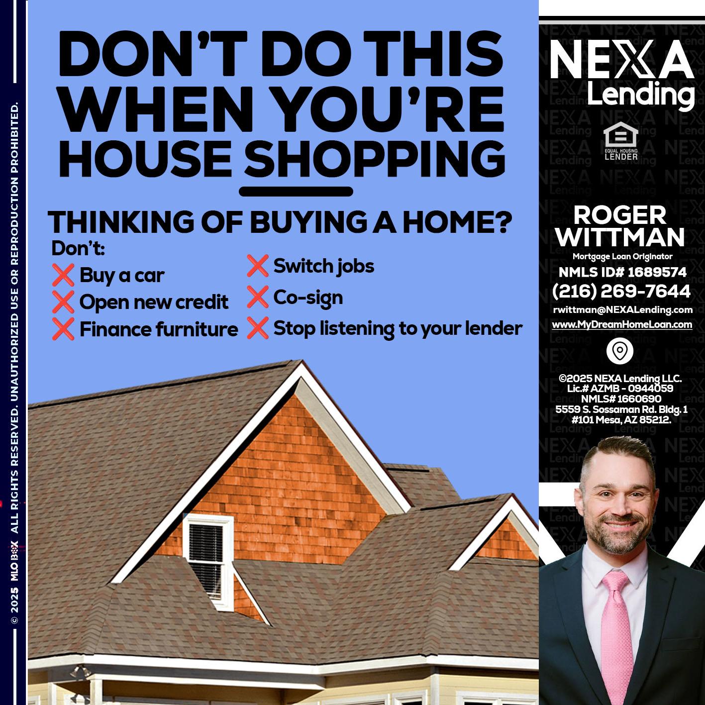 DONT DO THIS - Roger Wittman -Mortgage Loan Originator