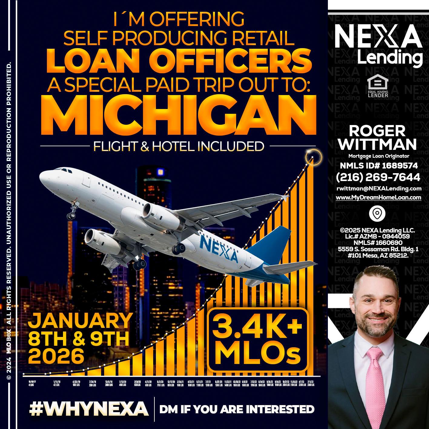 MICHIGAN TRIP - Roger Wittman -Mortgage Loan Originator