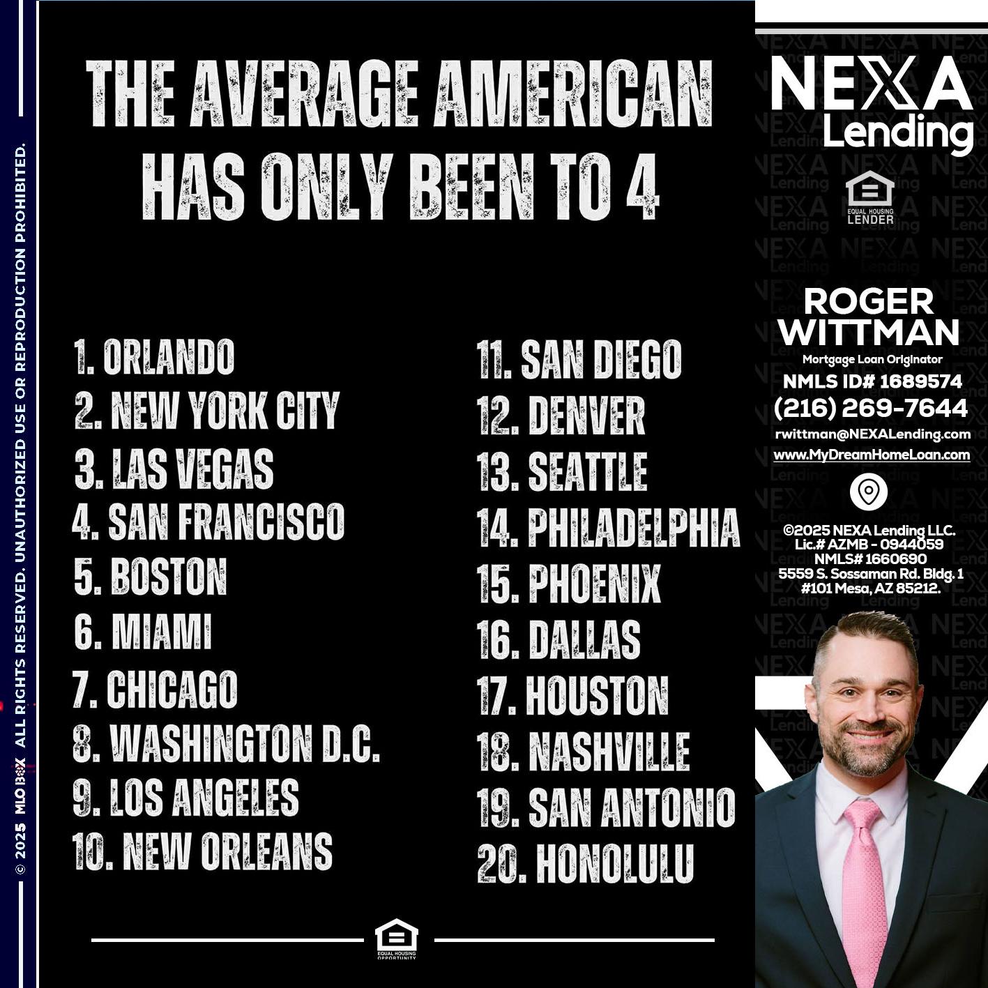 THE AVERAGE AMERICAN - Roger Wittman -Mortgage Loan Originator
