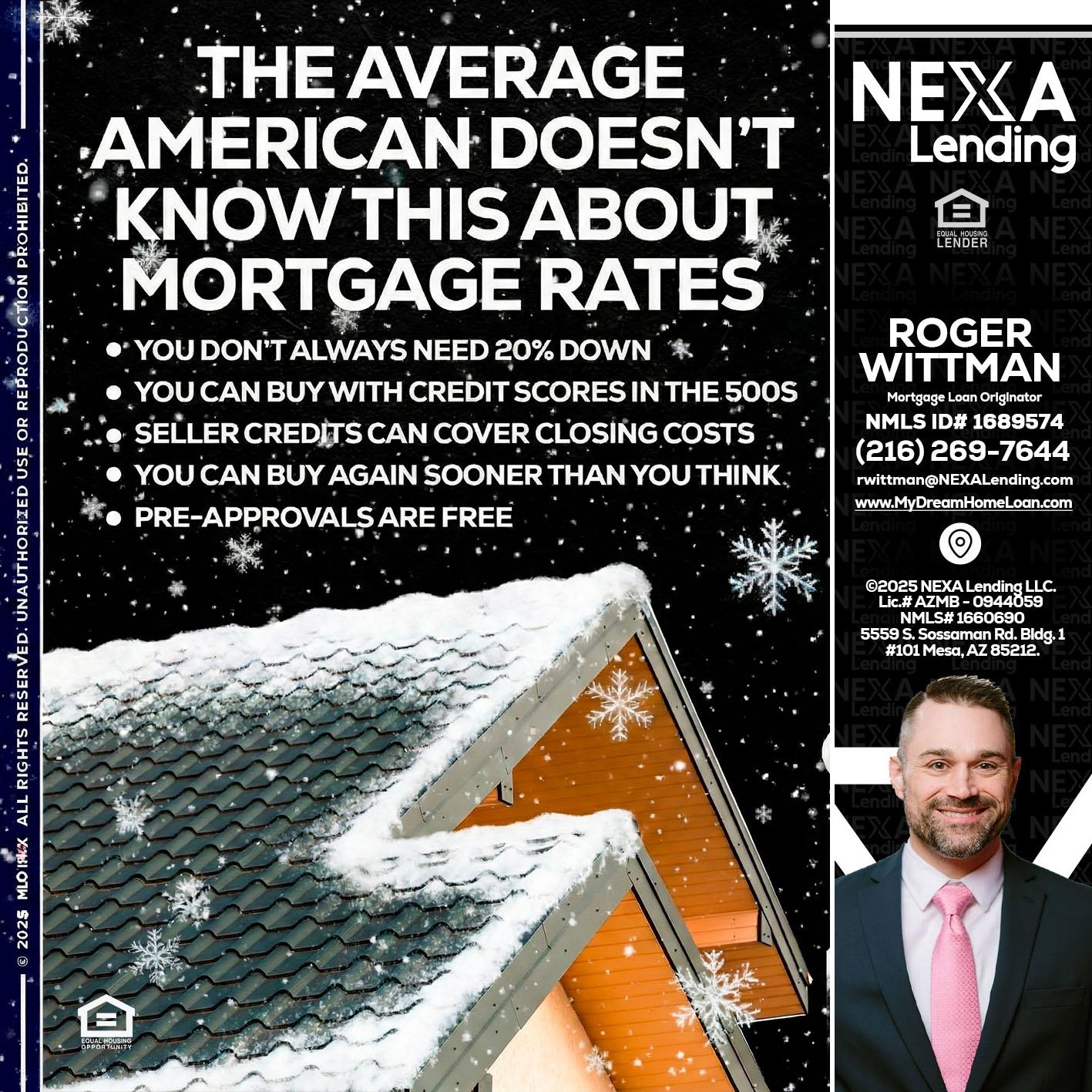 THE AVERAGE - Roger Wittman -Mortgage Loan Originator