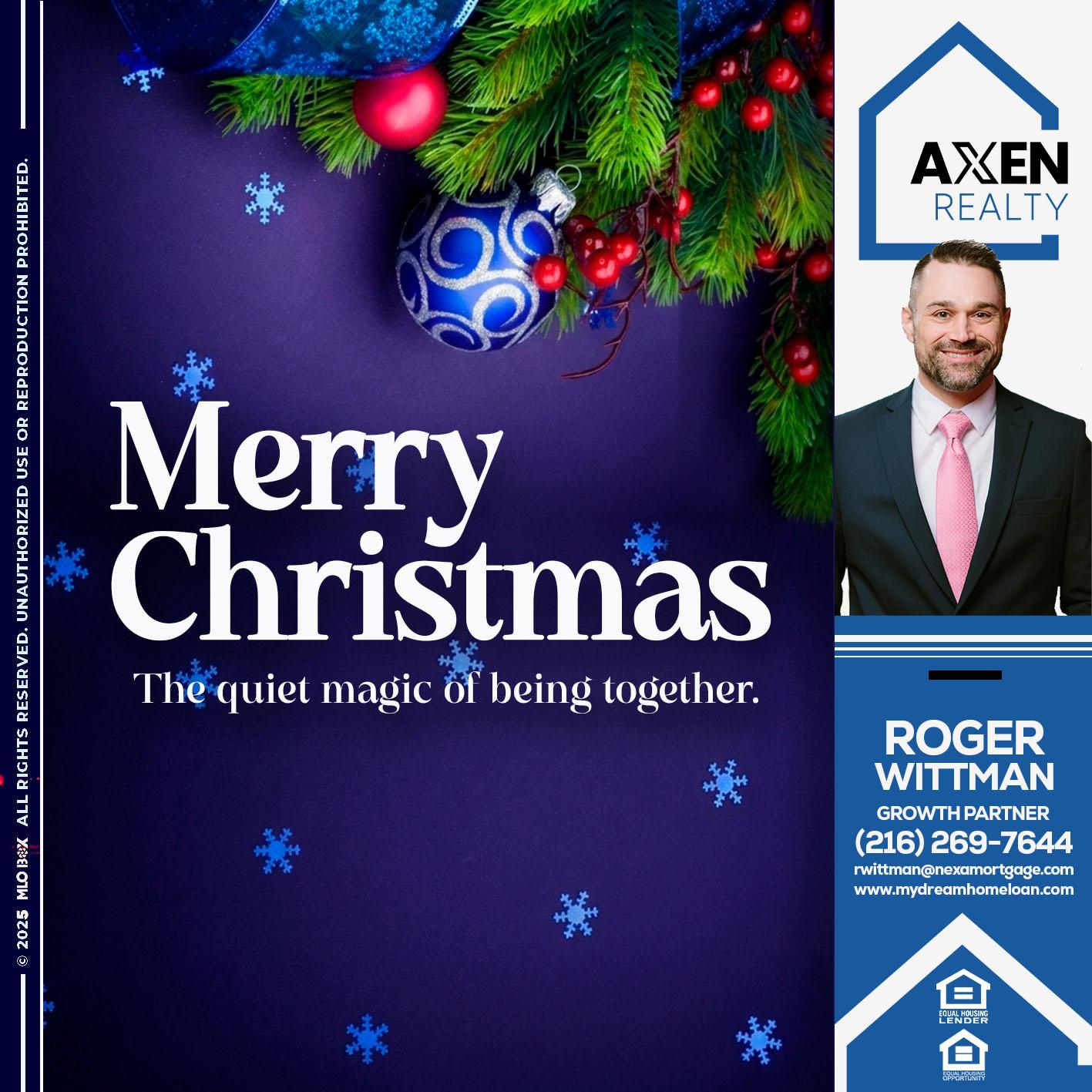merry christmas - Roger Wittman -Mortgage Loan Originator