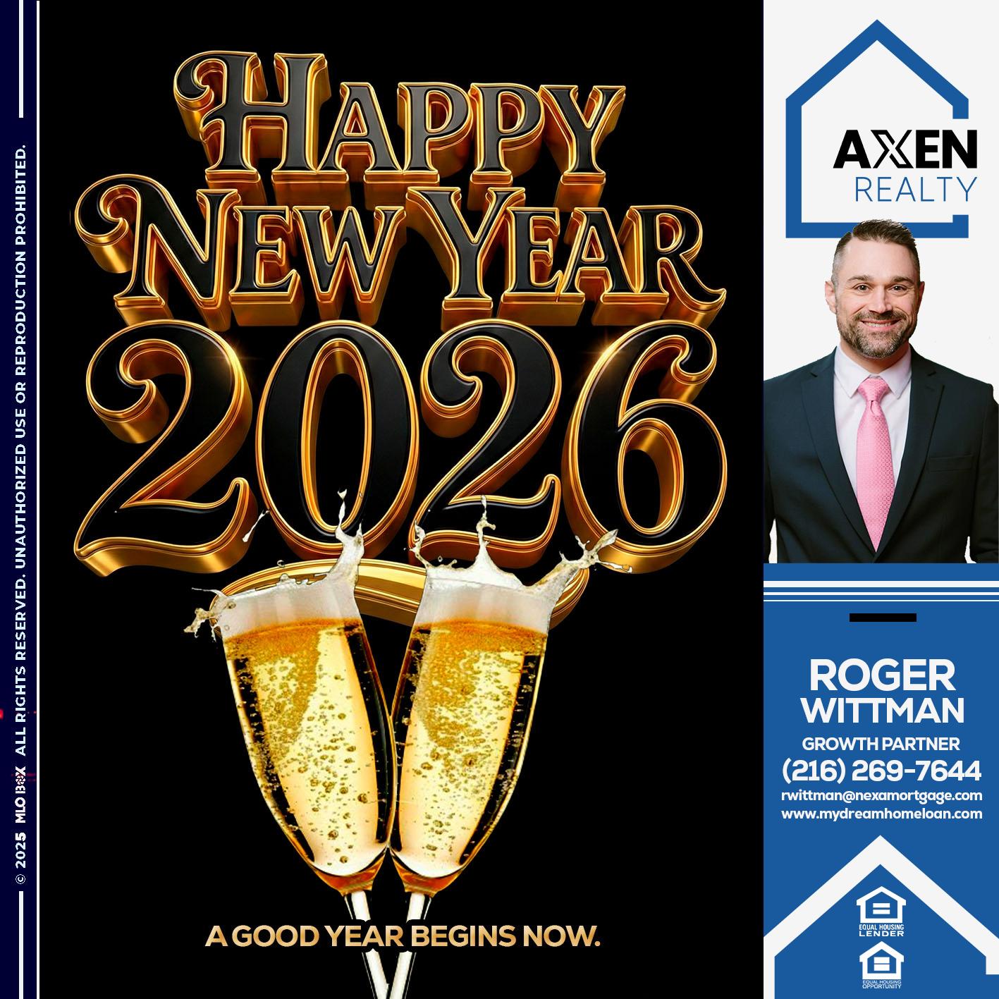 HAPPY NEW YEAR - Roger Wittman -Mortgage Loan Originator