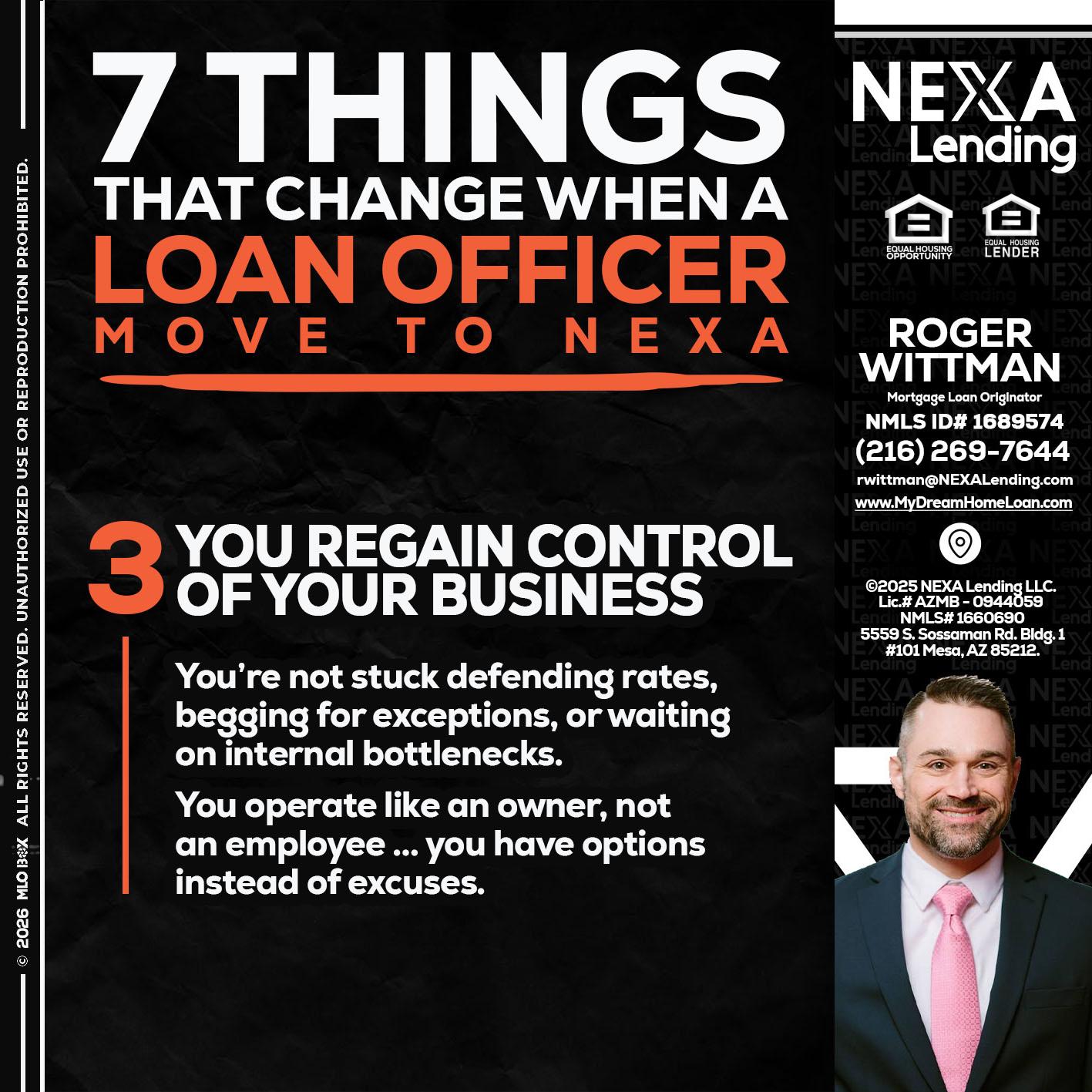 7 things (3) - Roger Wittman -Mortgage Loan Originator