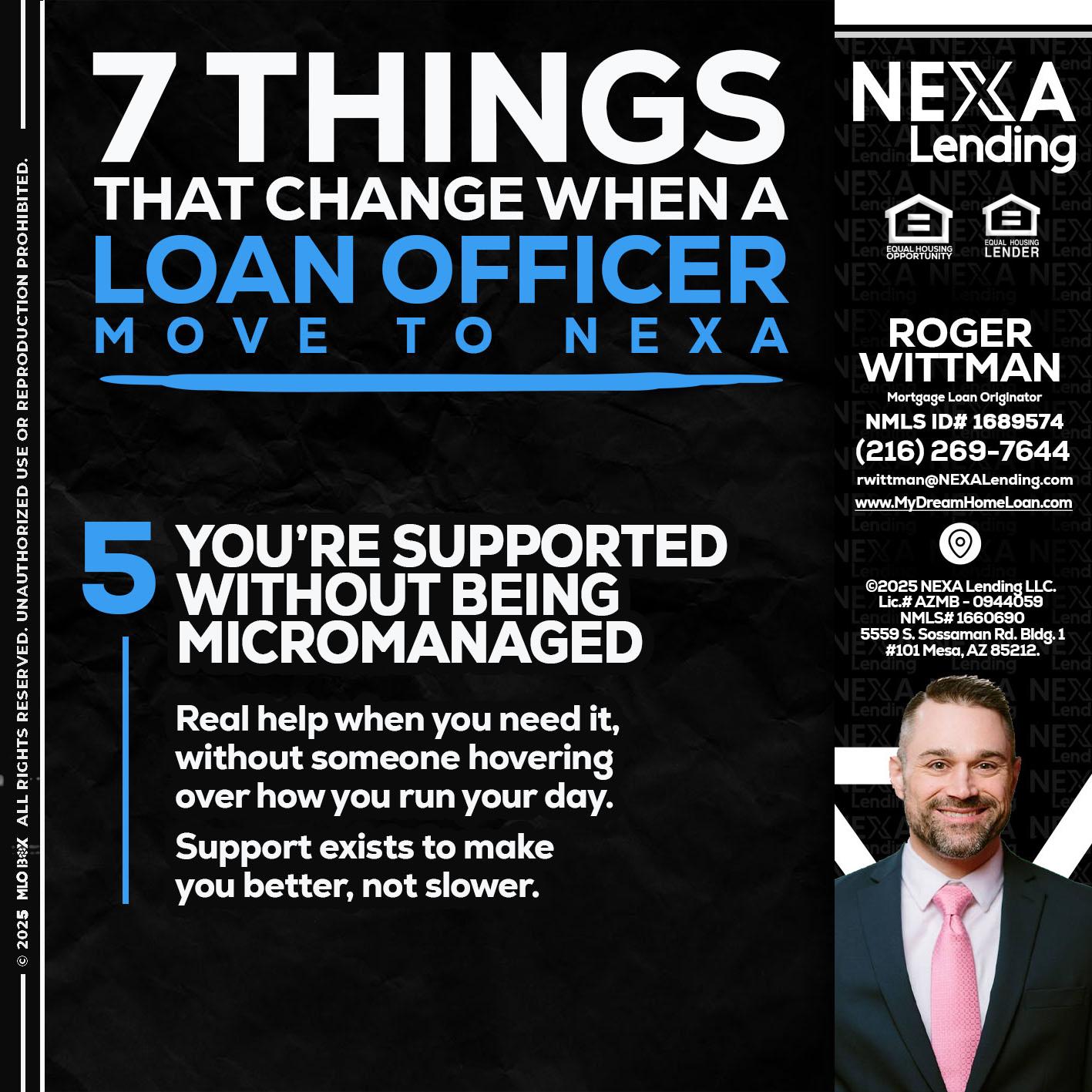 7 THINGS (5) - Roger Wittman -Mortgage Loan Originator