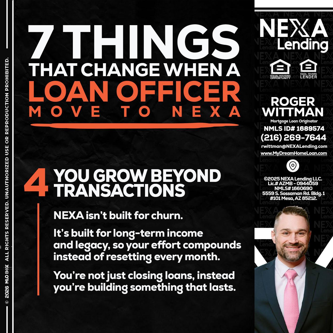 7 THINGS (4) - Roger Wittman -Mortgage Loan Originator