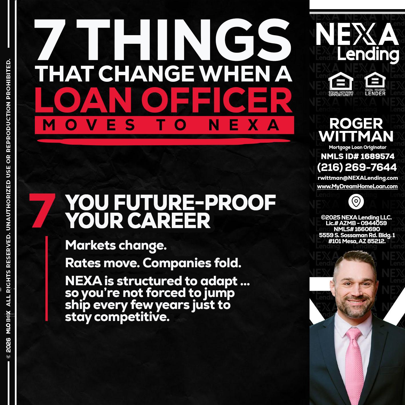 7 THINGS (7) - Roger Wittman -Mortgage Loan Originator