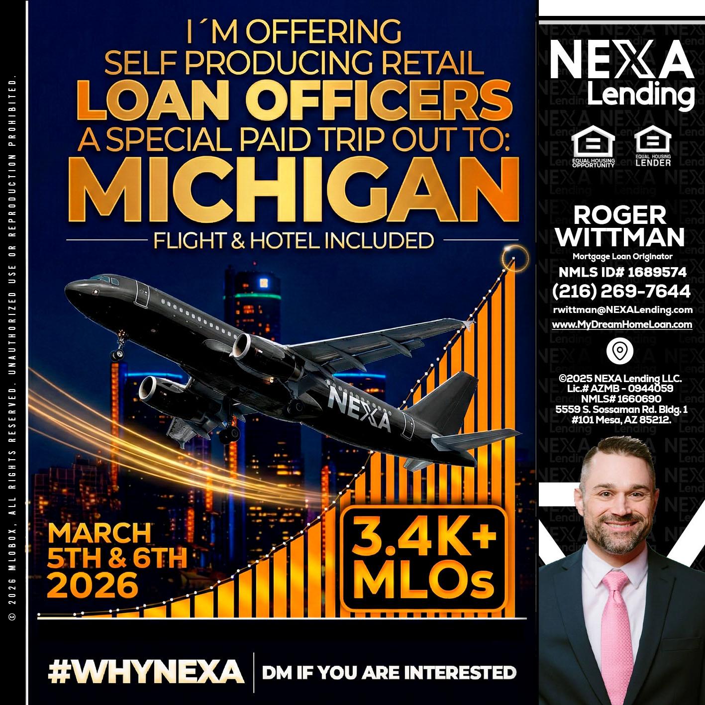 MICHIGAN - Roger Wittman -Mortgage Loan Originator