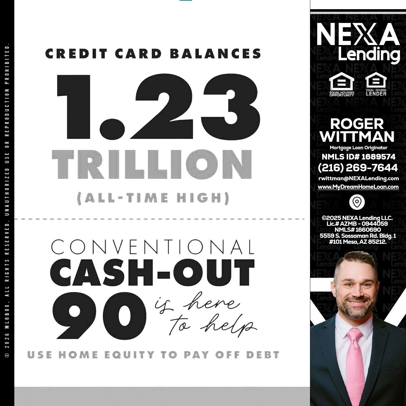 CREDIT CARD BALANCE - Roger Wittman -Mortgage Loan Originator