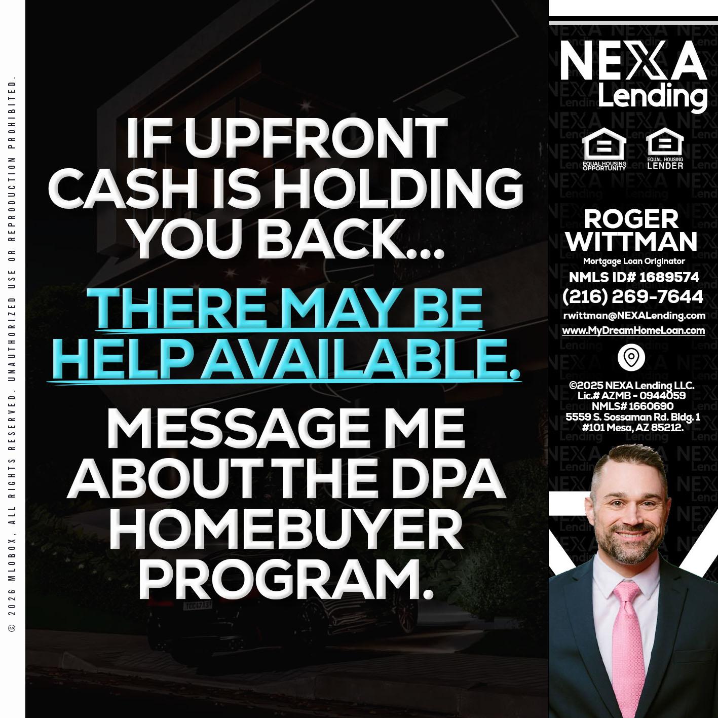 IF UPFRONT - Roger Wittman -Mortgage Loan Originator