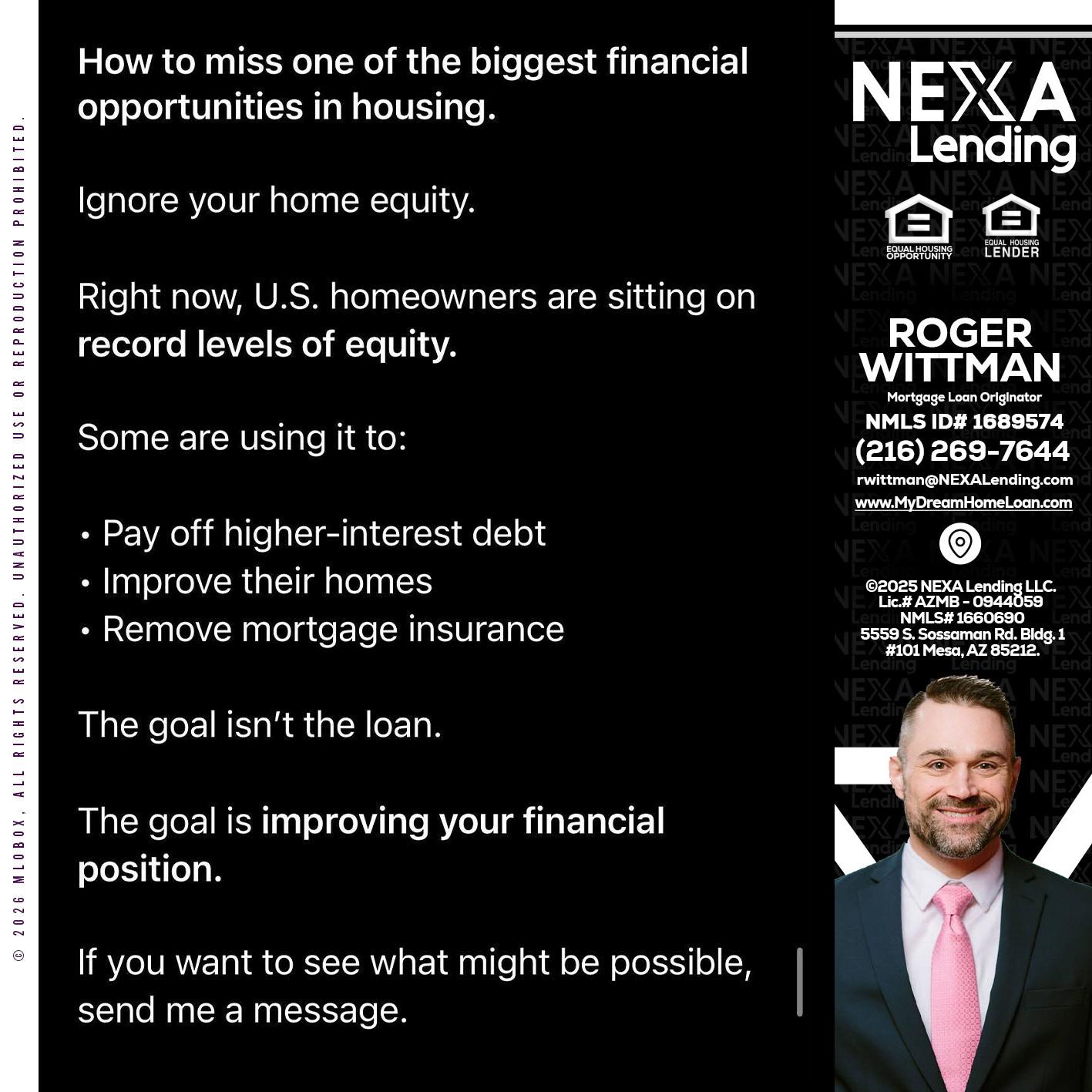 how to miss - Roger Wittman -Mortgage Loan Originator