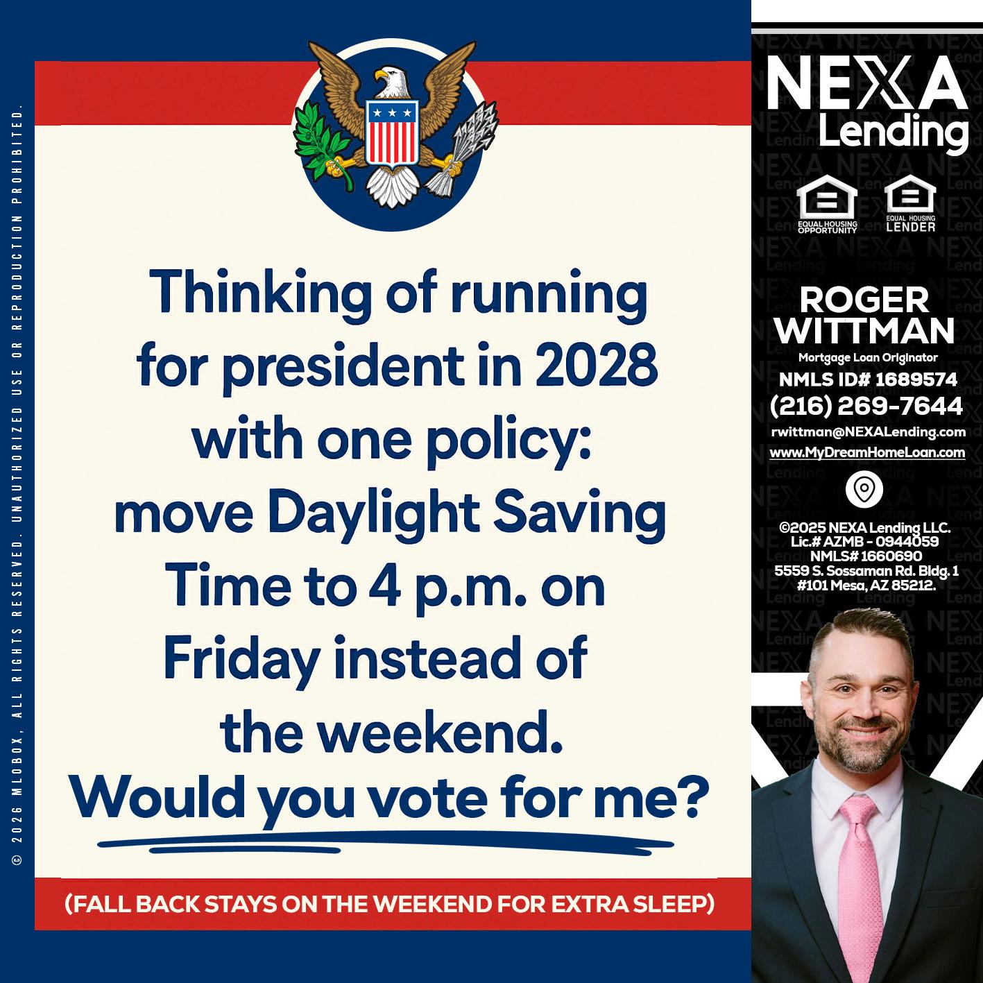 THINKING OF RUNING - Roger Wittman -Mortgage Loan Originator