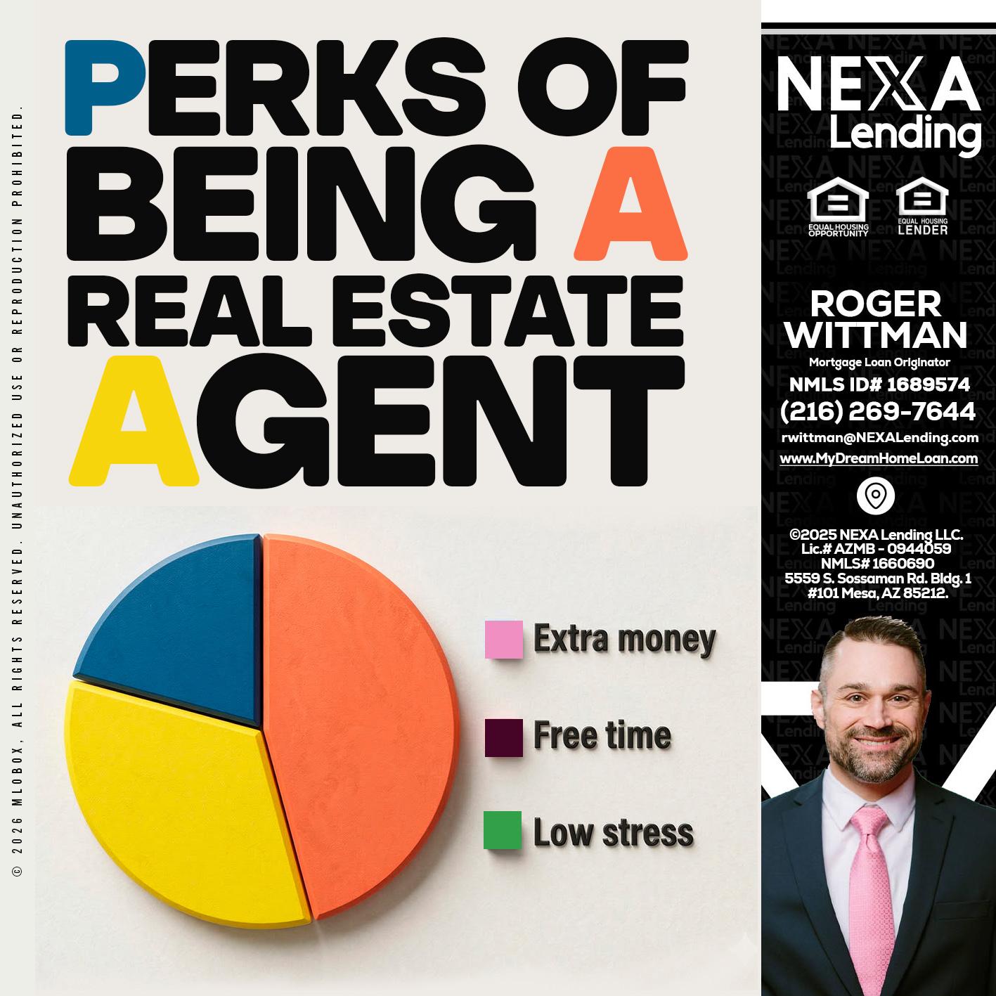 PERKS OF BEING - Roger Wittman -Mortgage Loan Originator