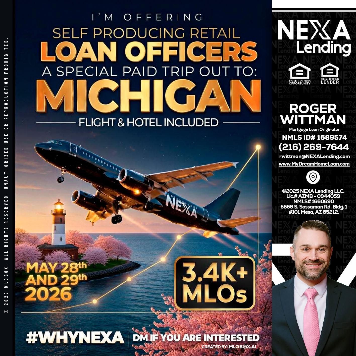MICHIGAN TRIP - Roger Wittman -Mortgage Loan Originator