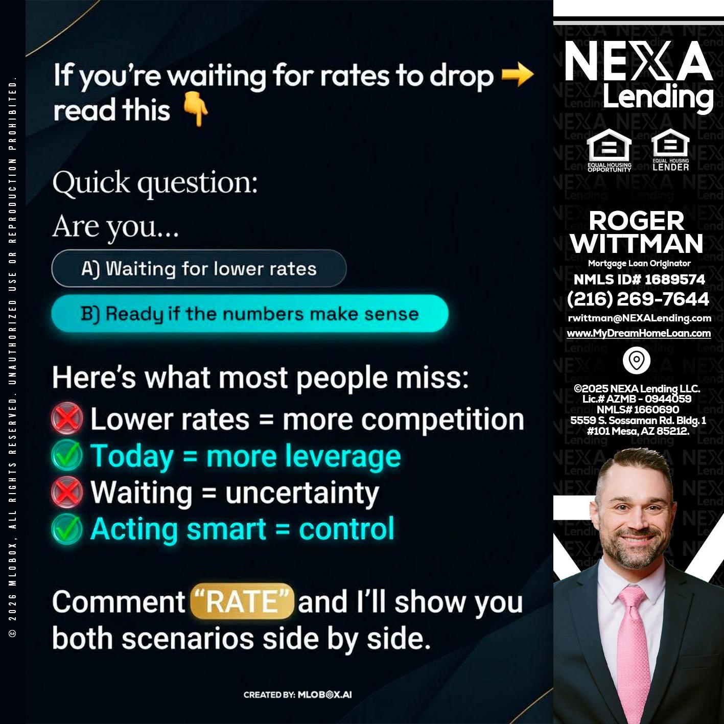 IF YOU ARE - Roger Wittman -Mortgage Loan Originator