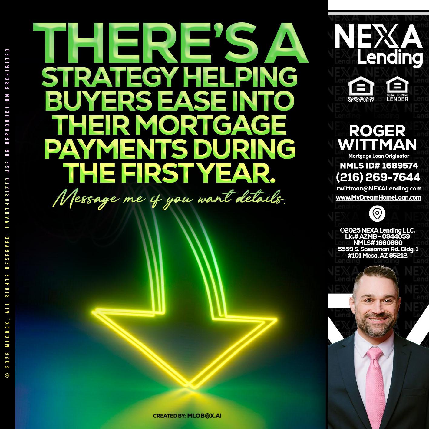 THERES A STATEGY - Roger Wittman -Mortgage Loan Originator