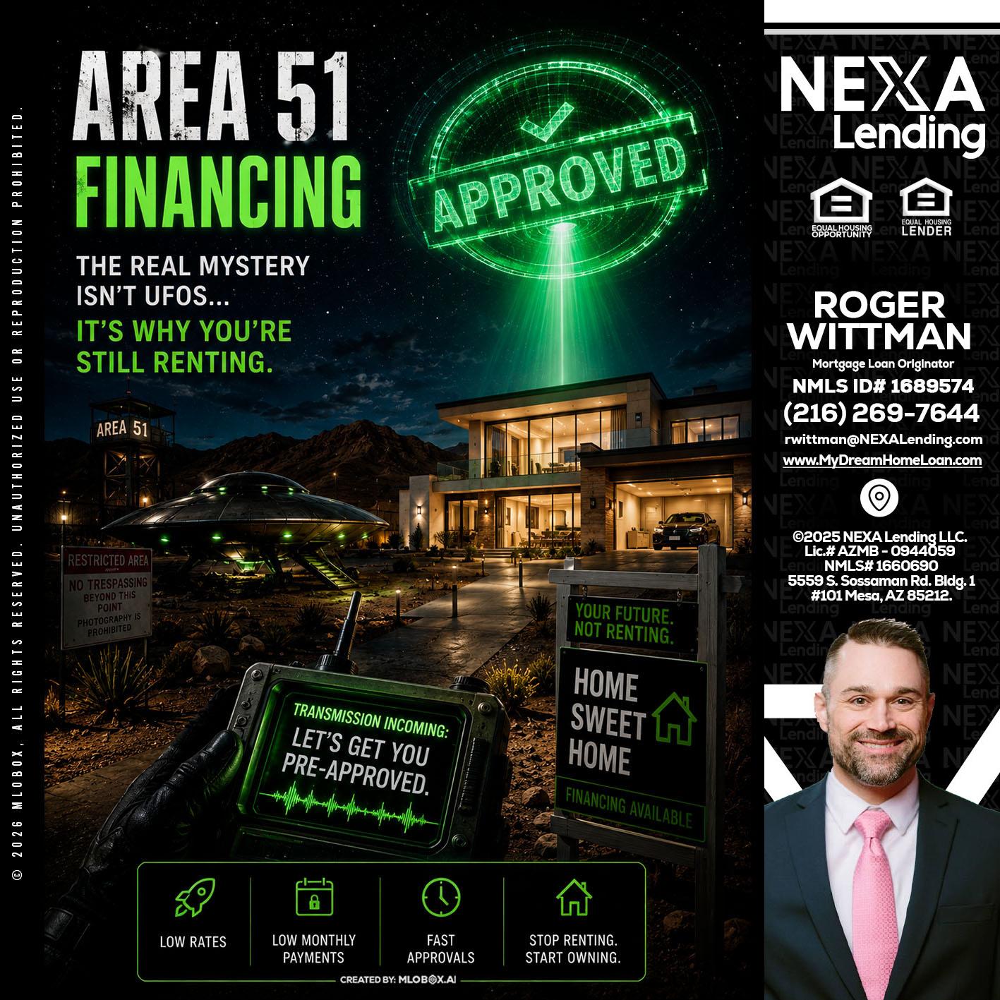 AREA 51 - Roger Wittman -Mortgage Loan Originator