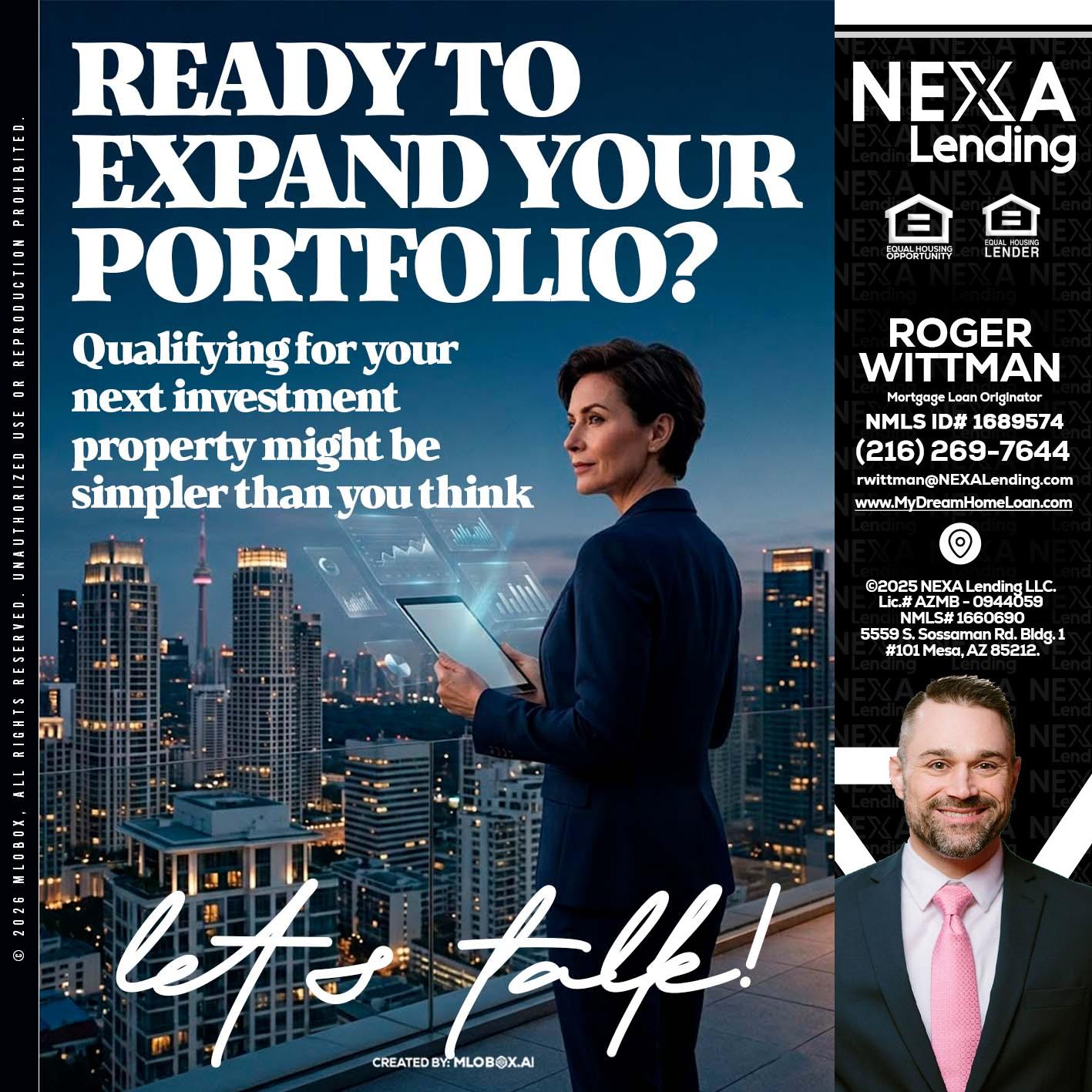 READY TO EXPAND - Roger Wittman -Mortgage Loan Originator