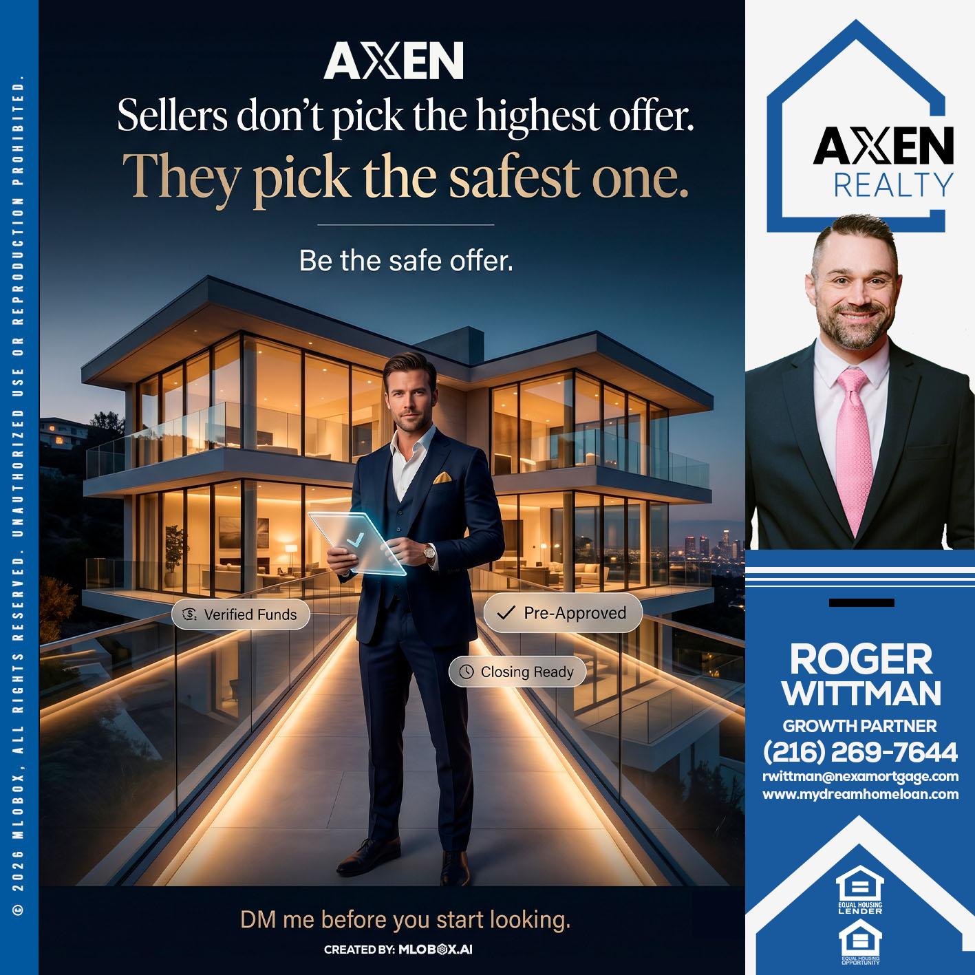 sellers don't - Roger Wittman -Mortgage Loan Originator