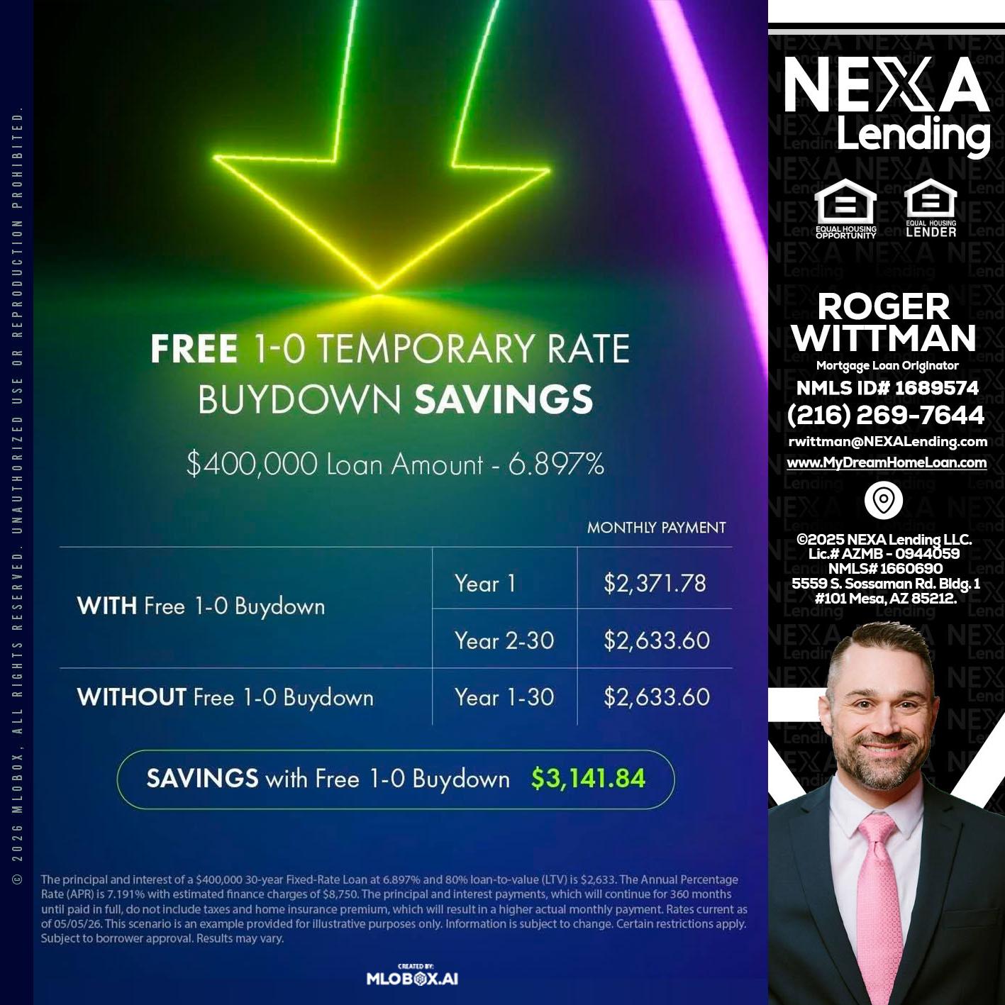 BUYDOWN - Roger Wittman -Mortgage Loan Originator