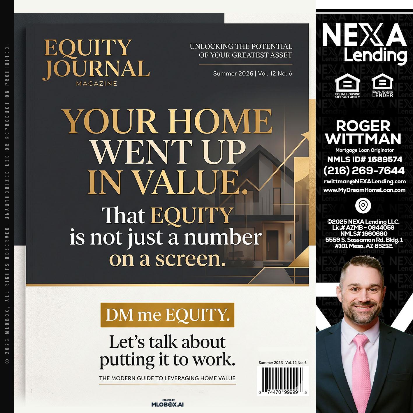 YOUR HOME - Roger Wittman -Mortgage Loan Originator