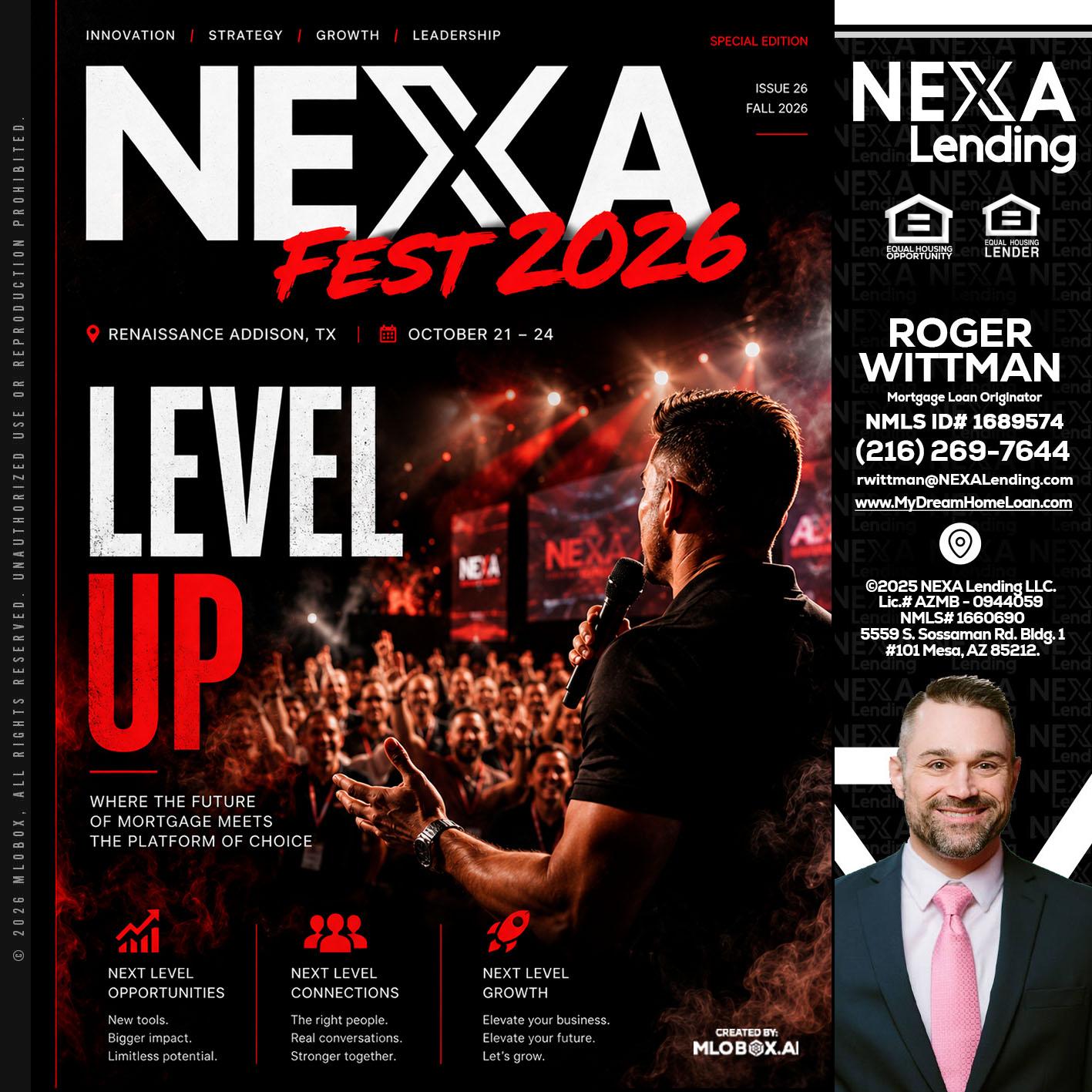NEXA FEST 2026 - Roger Wittman -Mortgage Loan Originator