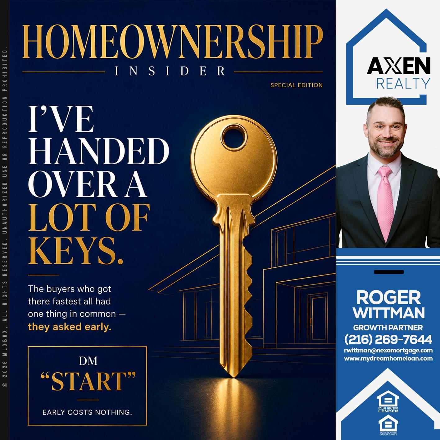 HOMEOWNERSHIP - Roger Wittman -Mortgage Loan Originator